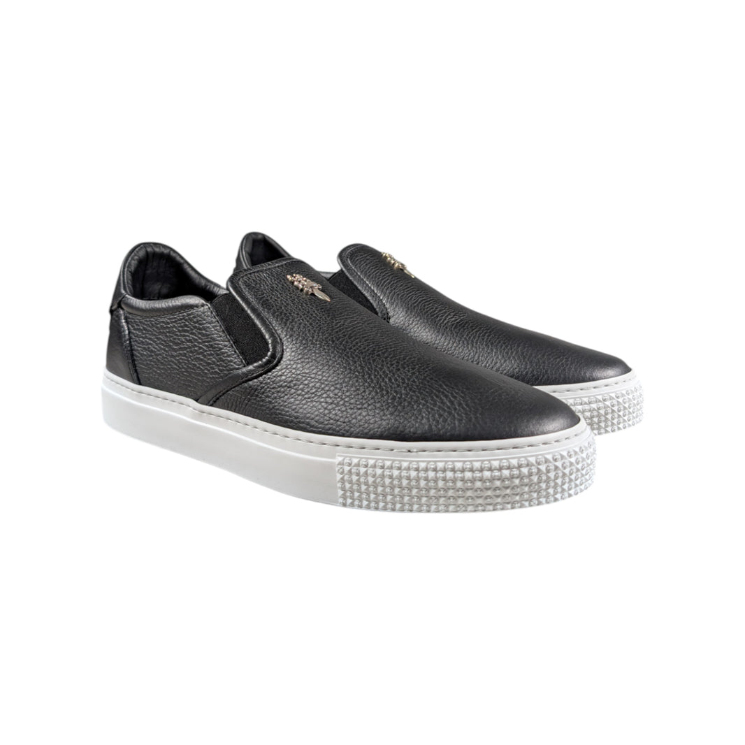 Chrome Hearts CH Leather Slip On Sneakers Verified YP Collective