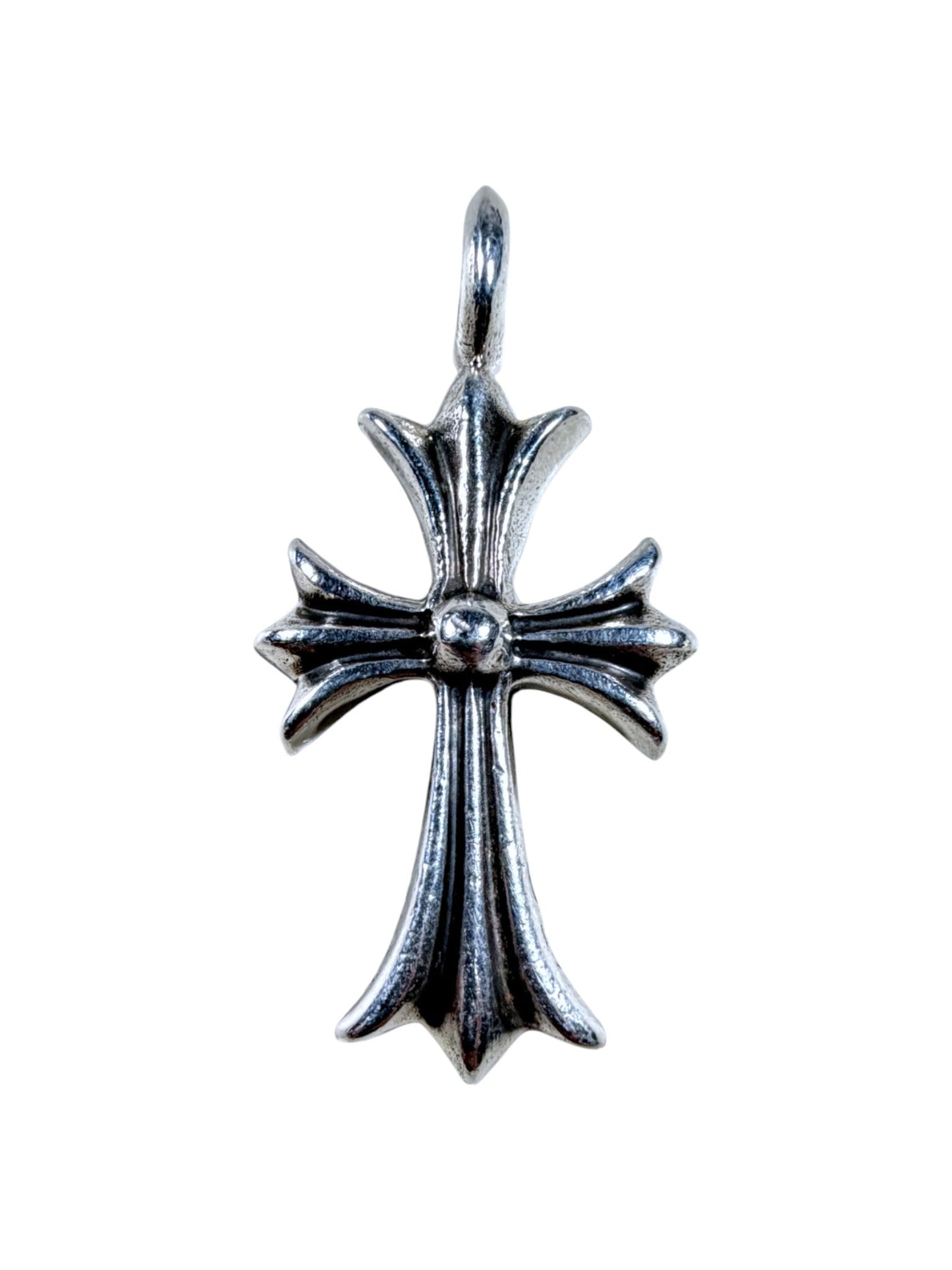 Tiny Cross Fat Pendant Pave Black Diamond