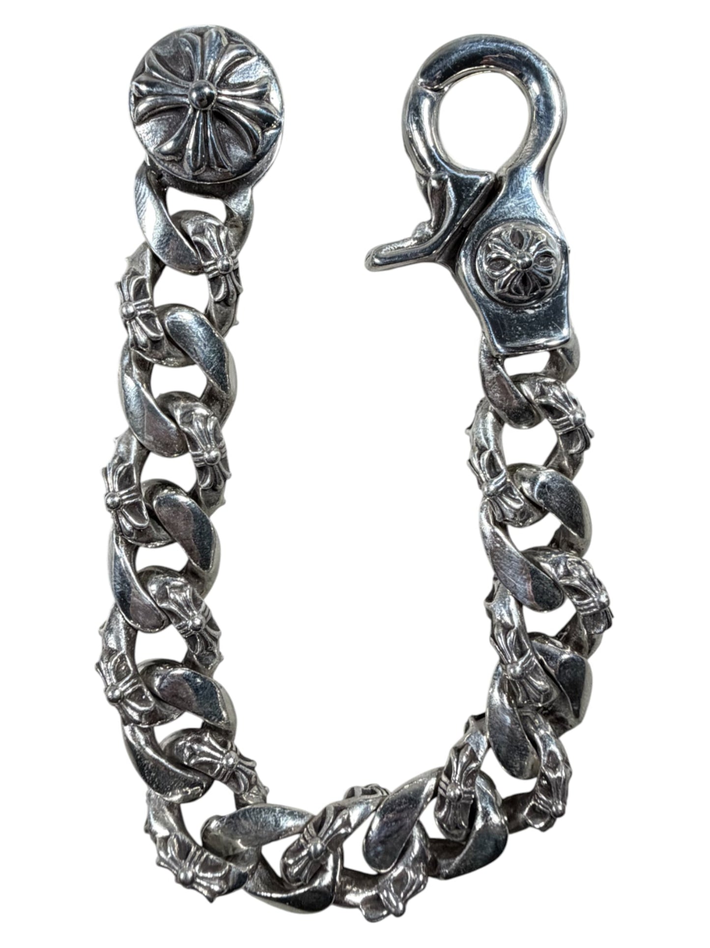 Chrome Hearts Fancy Link Bracelet Silver Sterling Silver Hardware