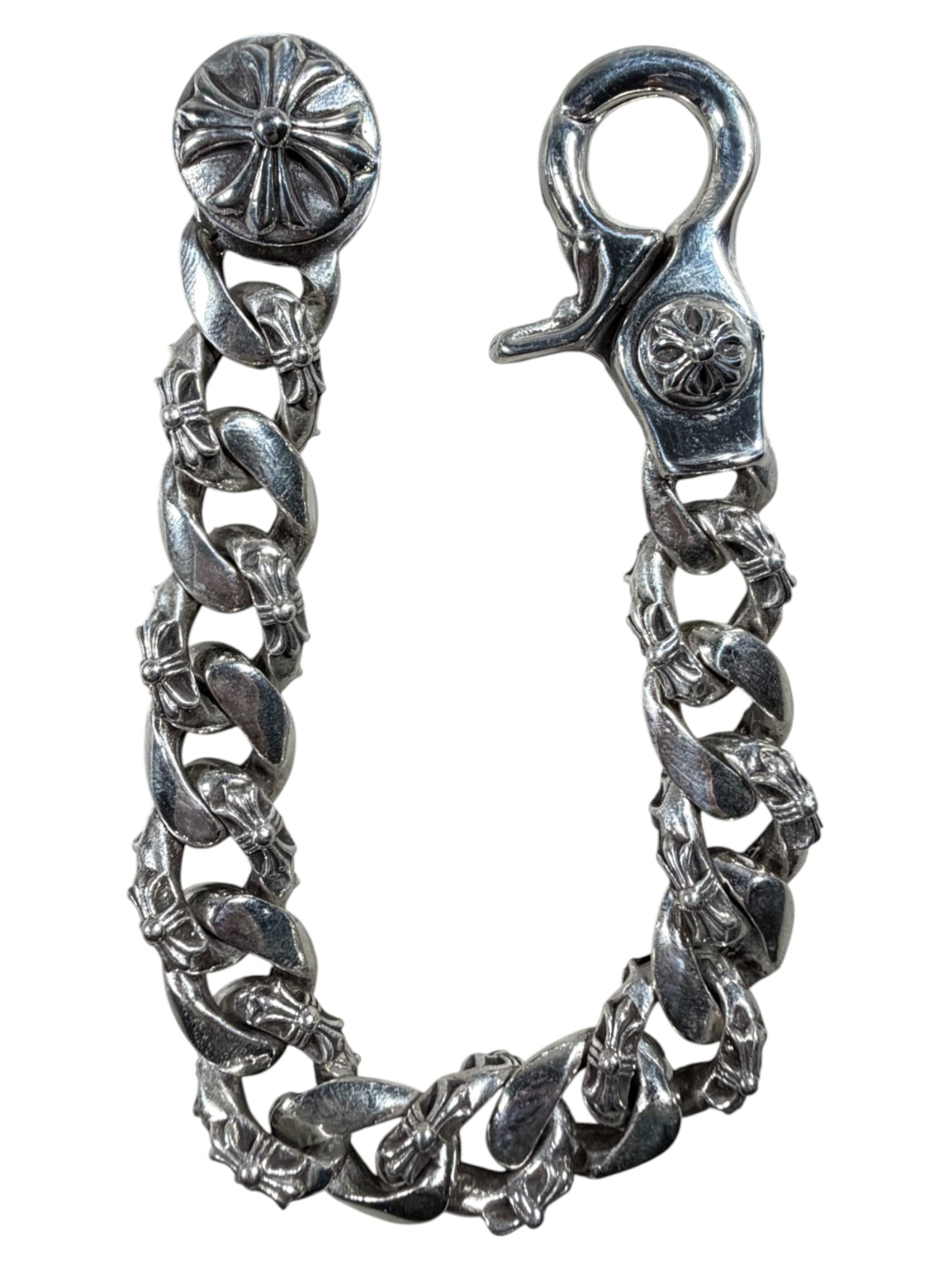 Chrome Hearts Fancy Link Bracelet Silver Sterling Silver Hardware