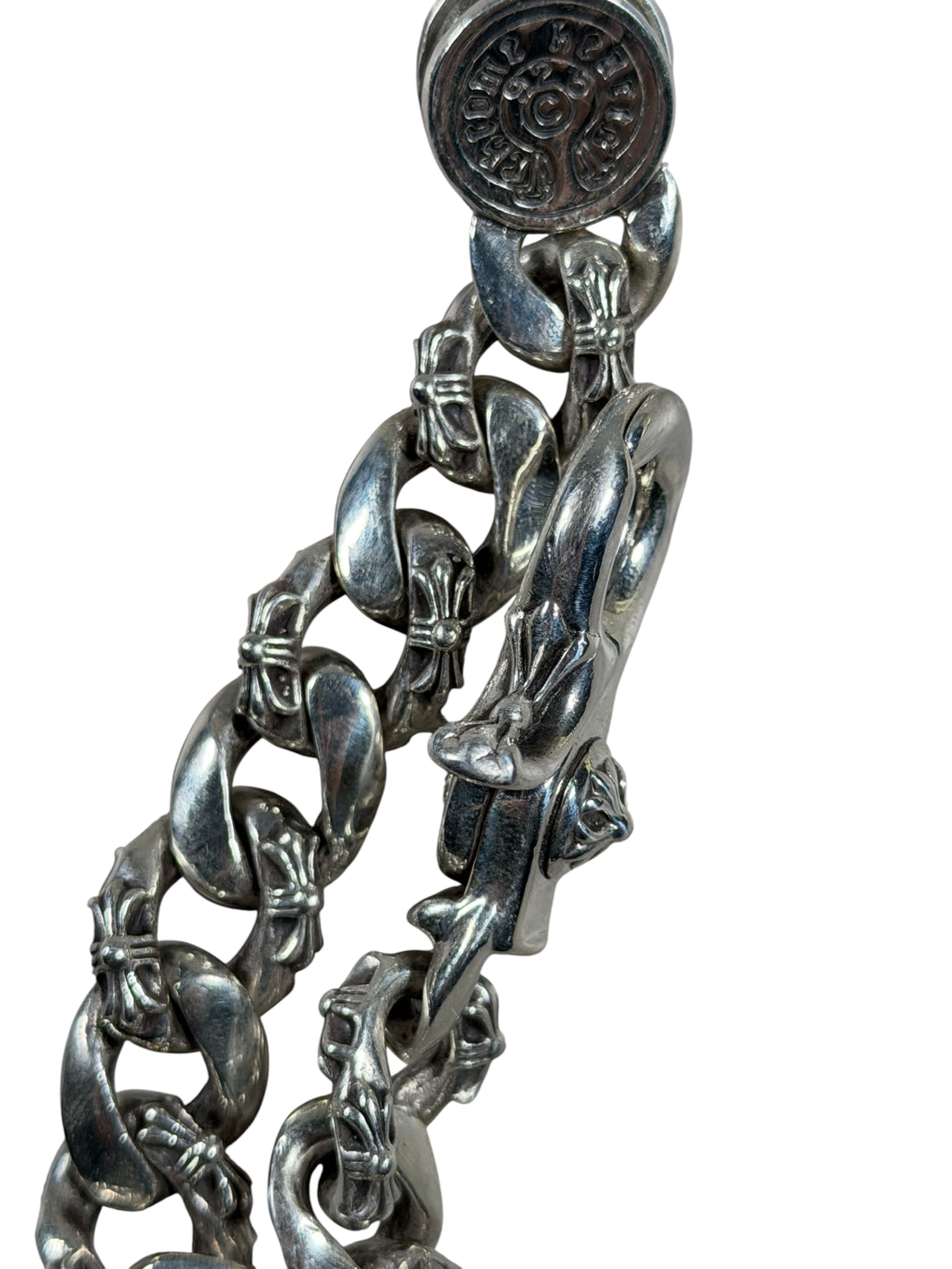 Chrome Hearts Fancy Link Bracelet Silver Authenticated Designer