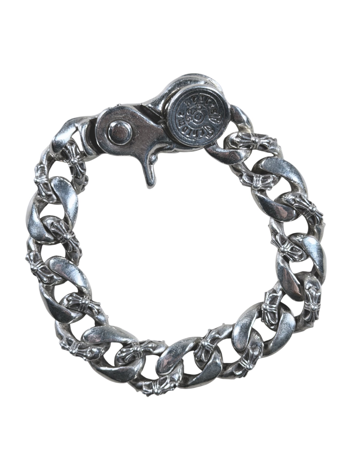 Chrome Hearts Fancy Link Bracelet Silver Verified YP Collective
