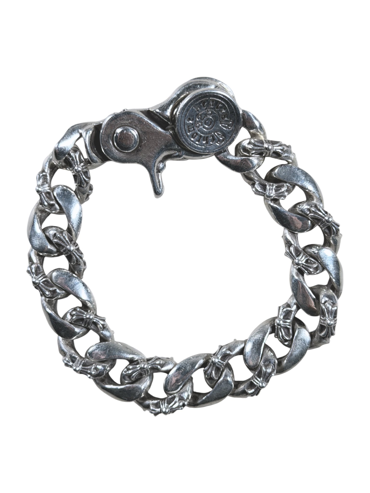 Chrome Hearts Fancy Link Bracelet Silver Verified YP Collective