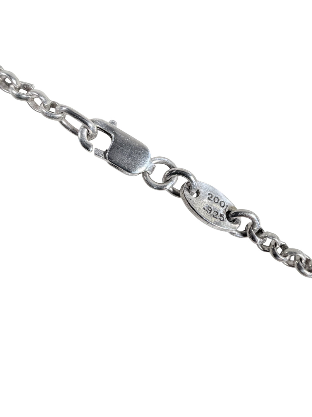 Chrome Hearts Safety Pin Roll Chain Necklace Silver Verified YP Collective
