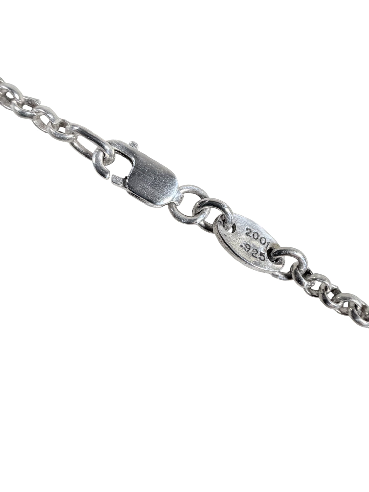 Chrome Hearts Safety Pin Roll Chain Necklace Silver Verified YP Collective