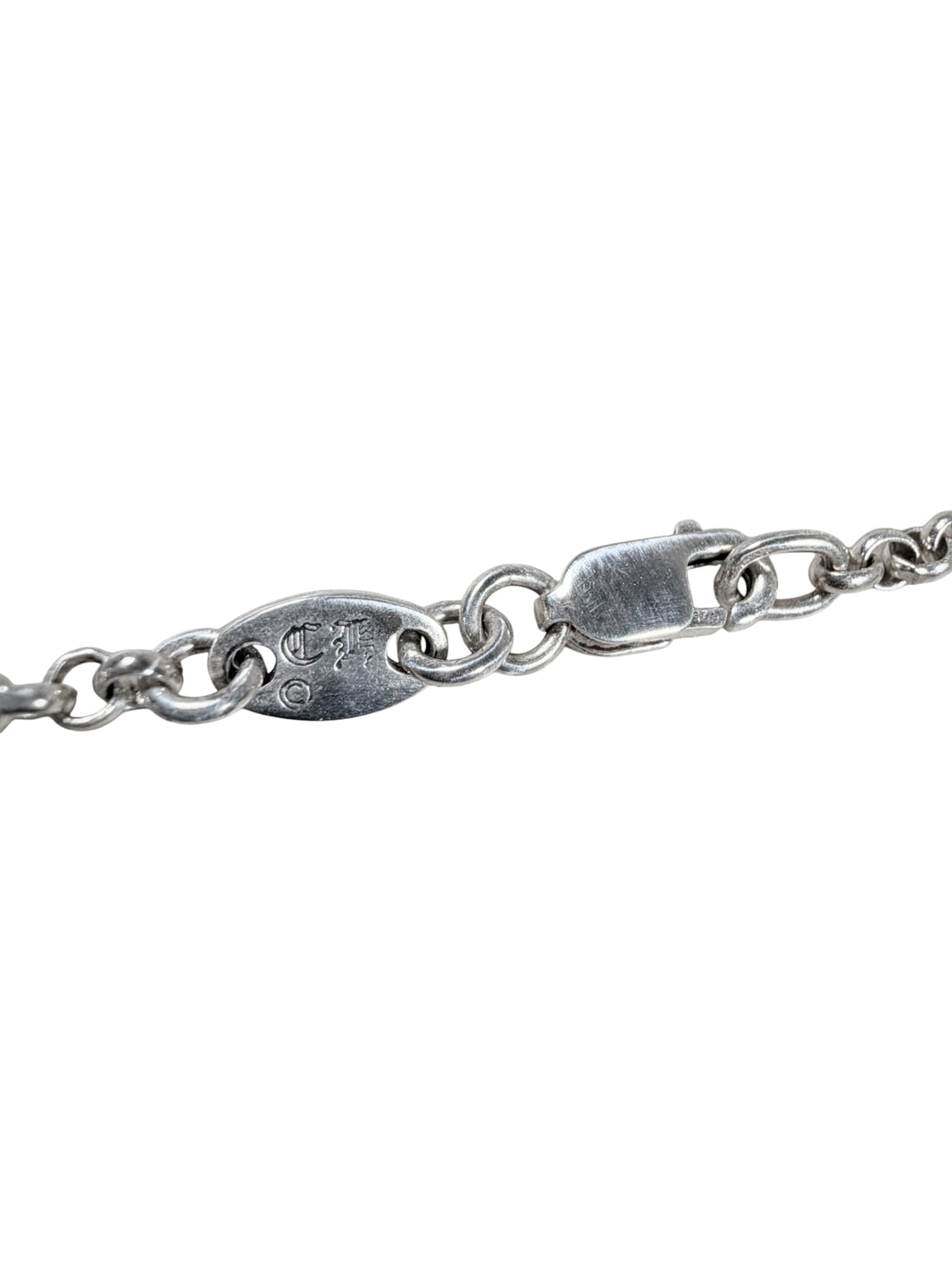 Chrome Hearts Safety Pin Roll Chain Necklace Silver Archival
