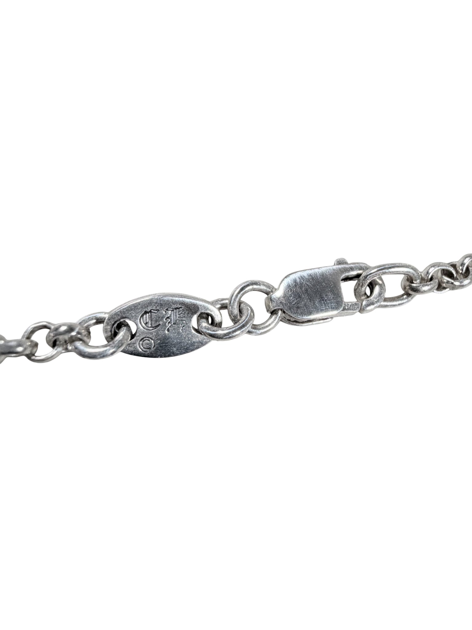 Chrome Hearts Safety Pin Roll Chain Necklace Silver Archival