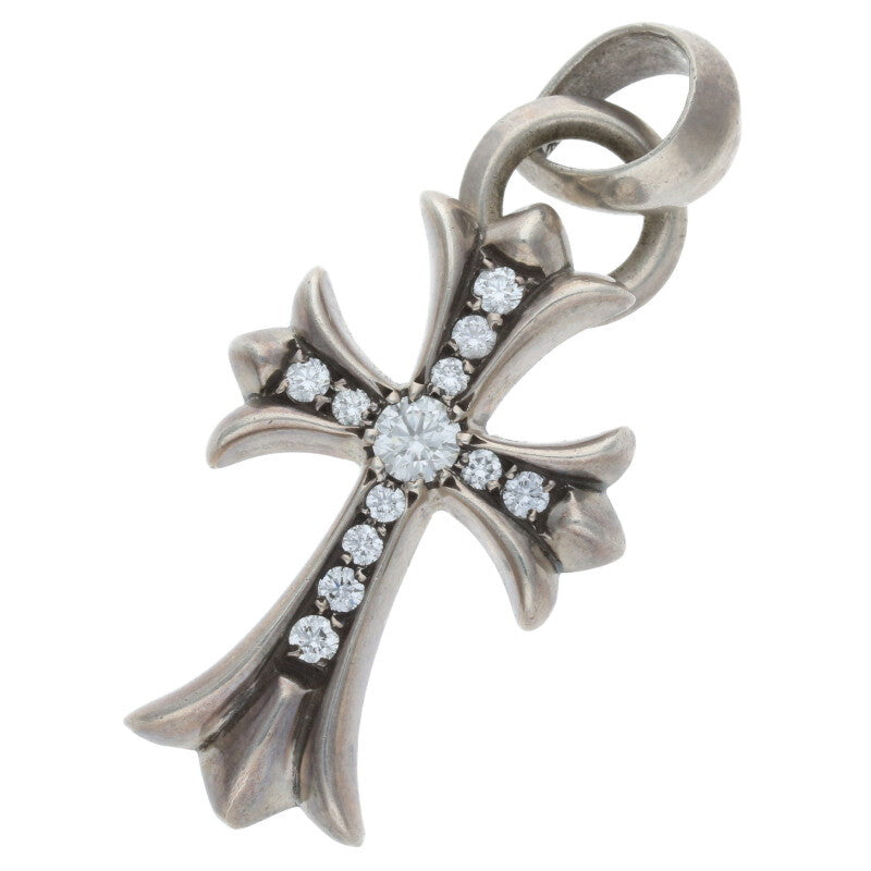 Small Cross Pave Diamond Pendant Bale