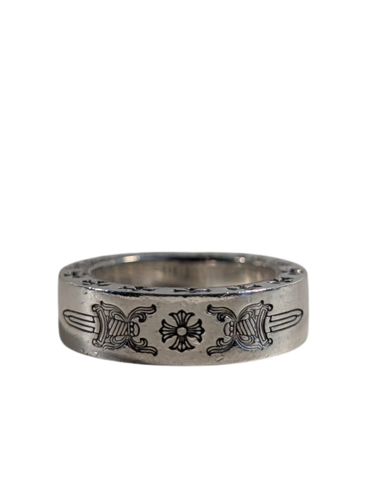 Chrome Hearts Silver Double Dagger Spacer Ring 6MM Authentic Rings