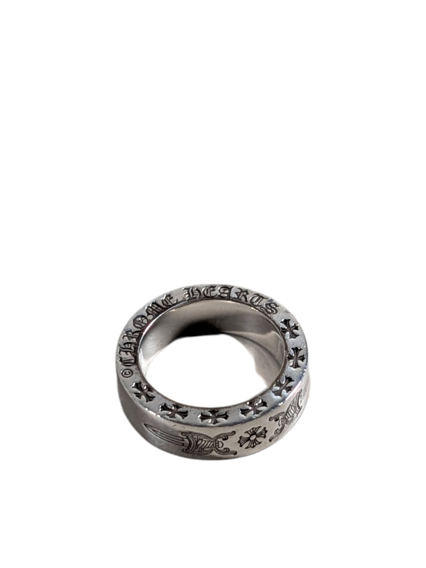 Chrome Hearts Silver Double Dagger Spacer Ring 6MM Verified YP Collective