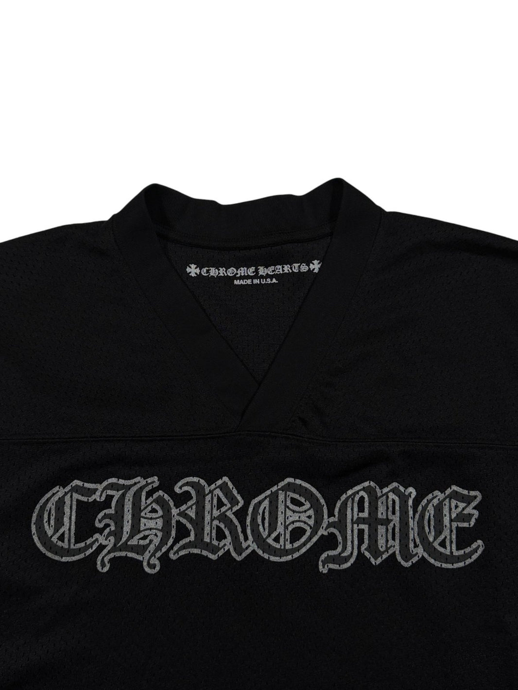 Chrome Hearts Graphic CH Mesh Long Sleeve Jersey Black
