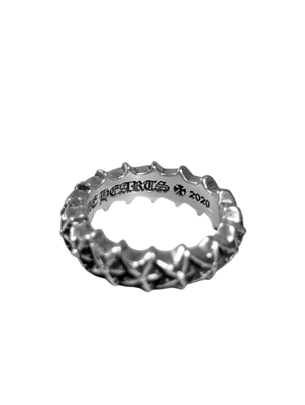 Chrome Hearts Silver Tiny Star Band Ring Authenticated Designer