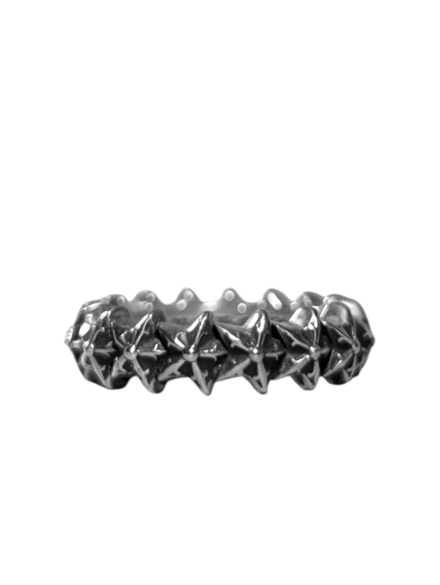 Chrome Hearts Silver Tiny Star Band Ring Verified YP Collective