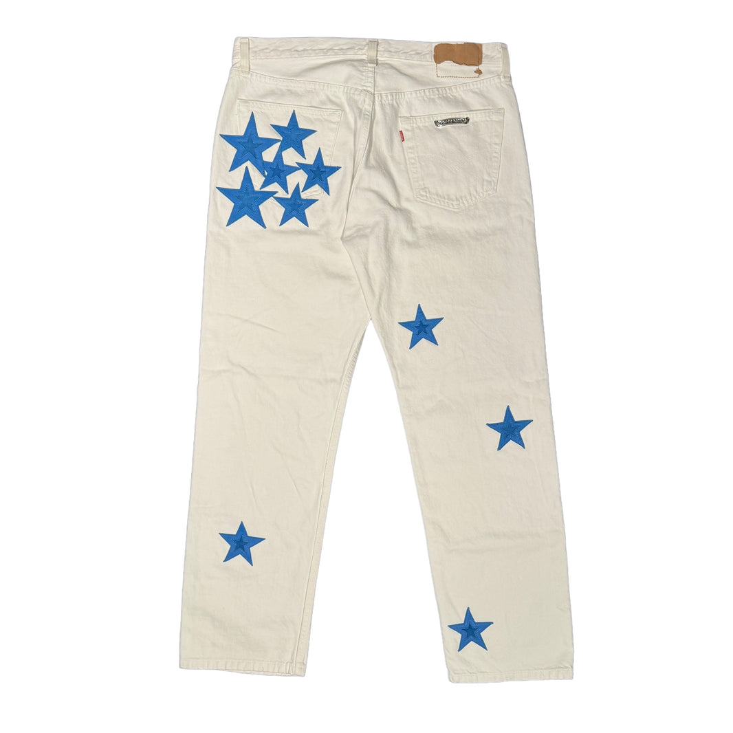 Chrome Hearts Star Patch Levi's Jeans Sterling Silver Hardware
