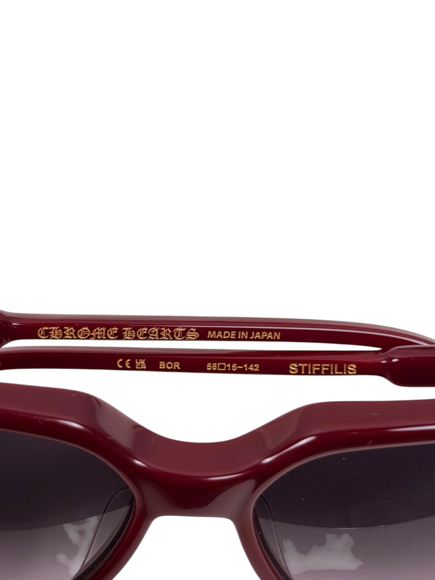 Chrome Hearts Stiffilis Engraving Burgundy Acetate Eyewear