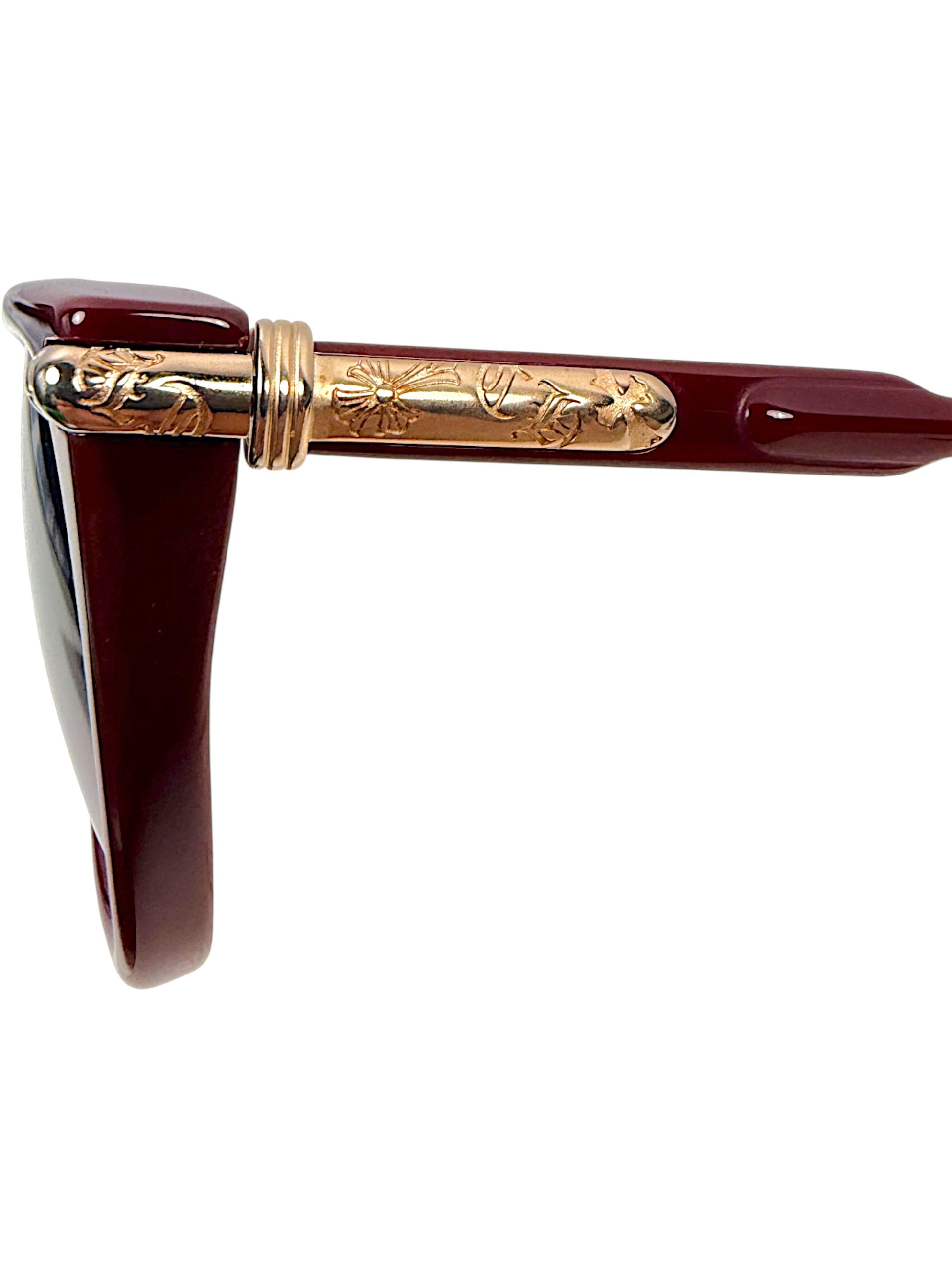 Engraved Gold CH Dagger Temple Chrome Hearts Stiffilis Eyewear