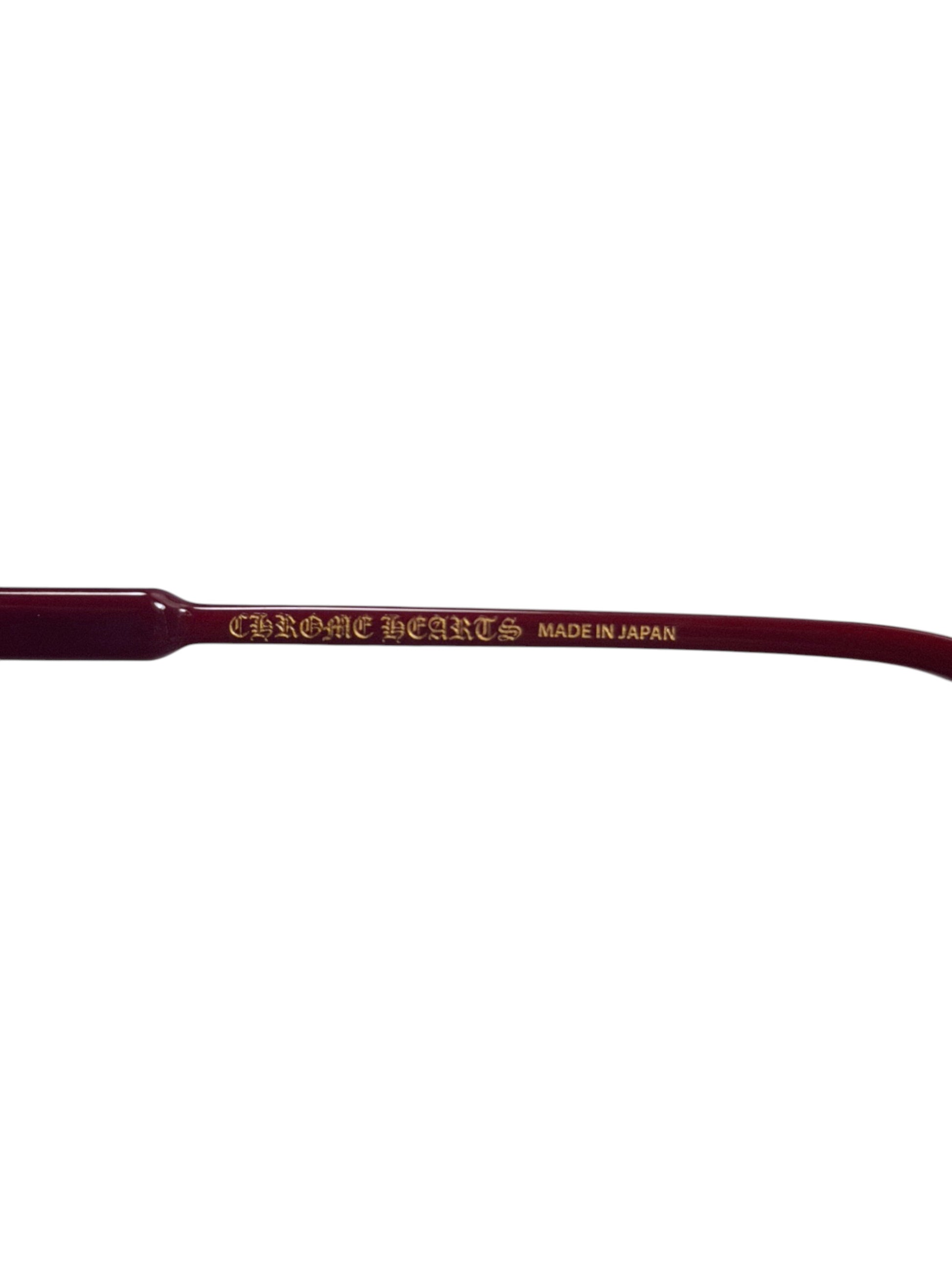 Chrome Hearts Made in Japan Stiffilis Burgundy Sunglasses