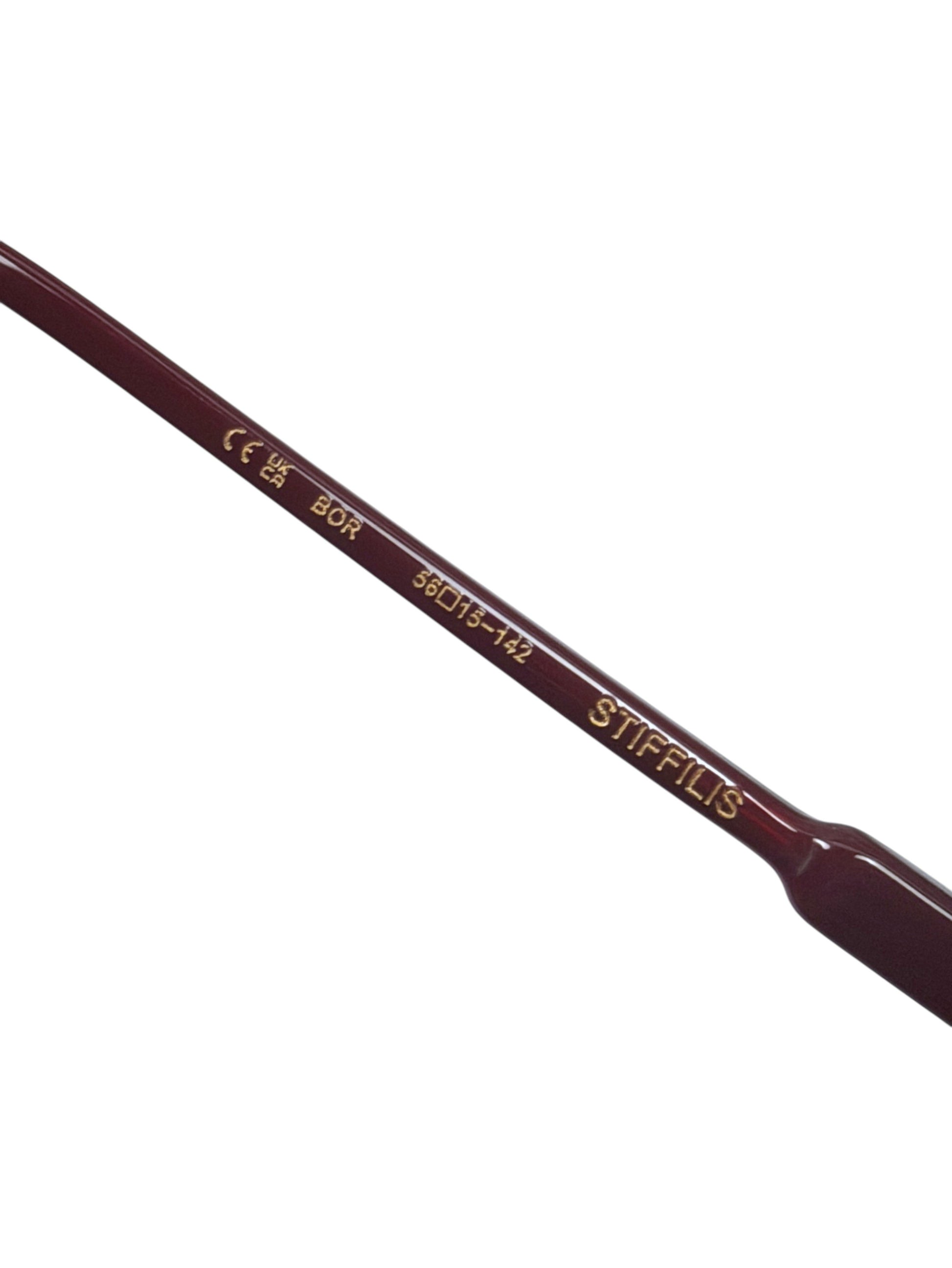 Stiffilis Model Marking Chrome Hearts Burgundy Sunglasses