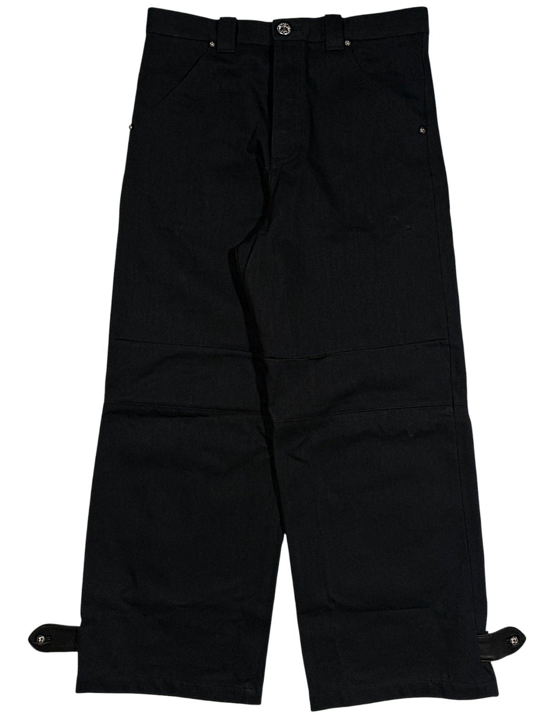 Chrome Hearts Street Sweeper Wide Leg Selvedge Denim Pants Black