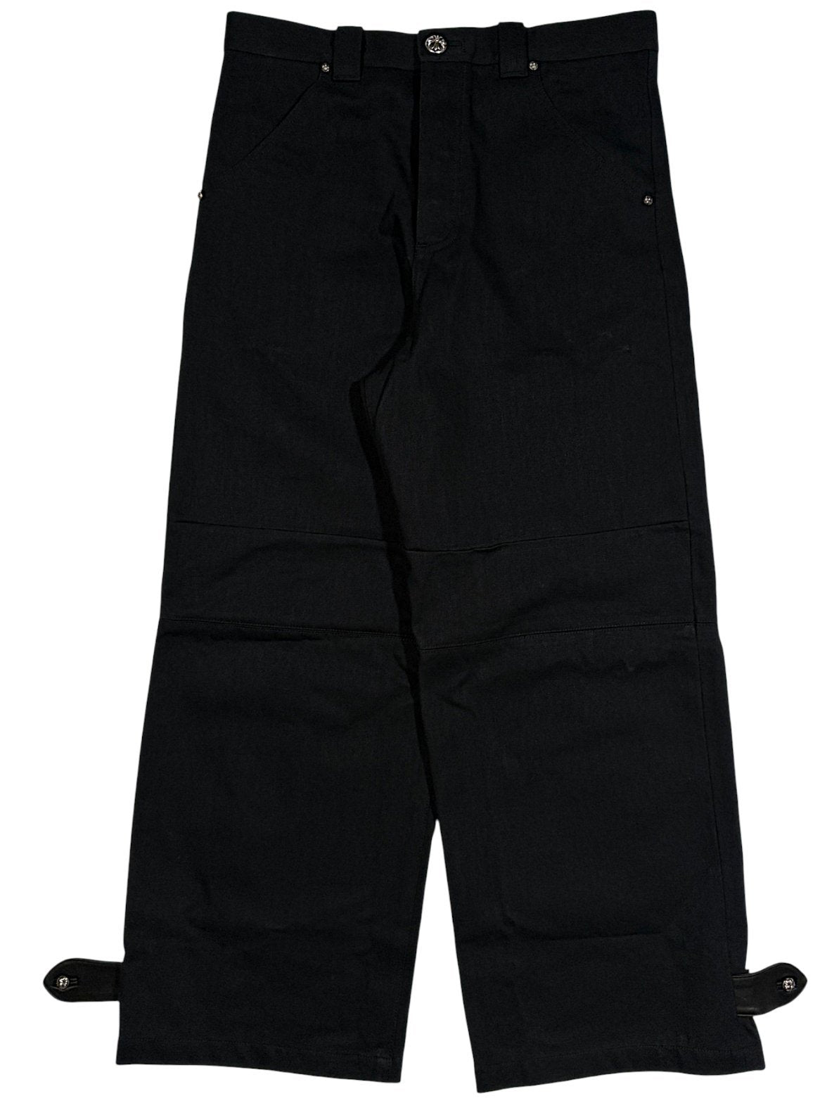 Chrome Hearts Street Sweeper Wide Leg Selvedge Denim Pants Black