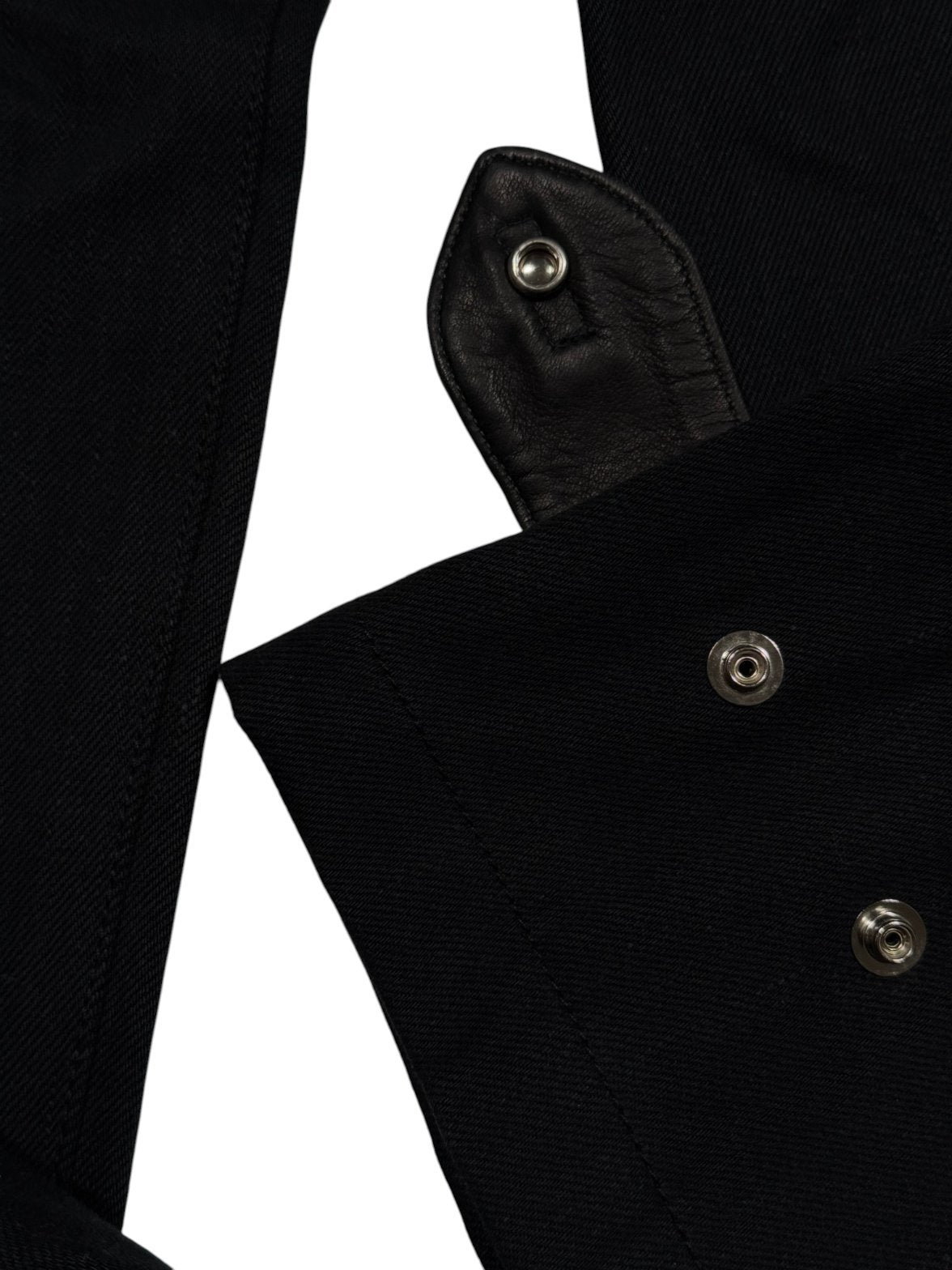 Silver Crossball Plus Snap Hardware Chrome Hearts Selvedge Denim Pants