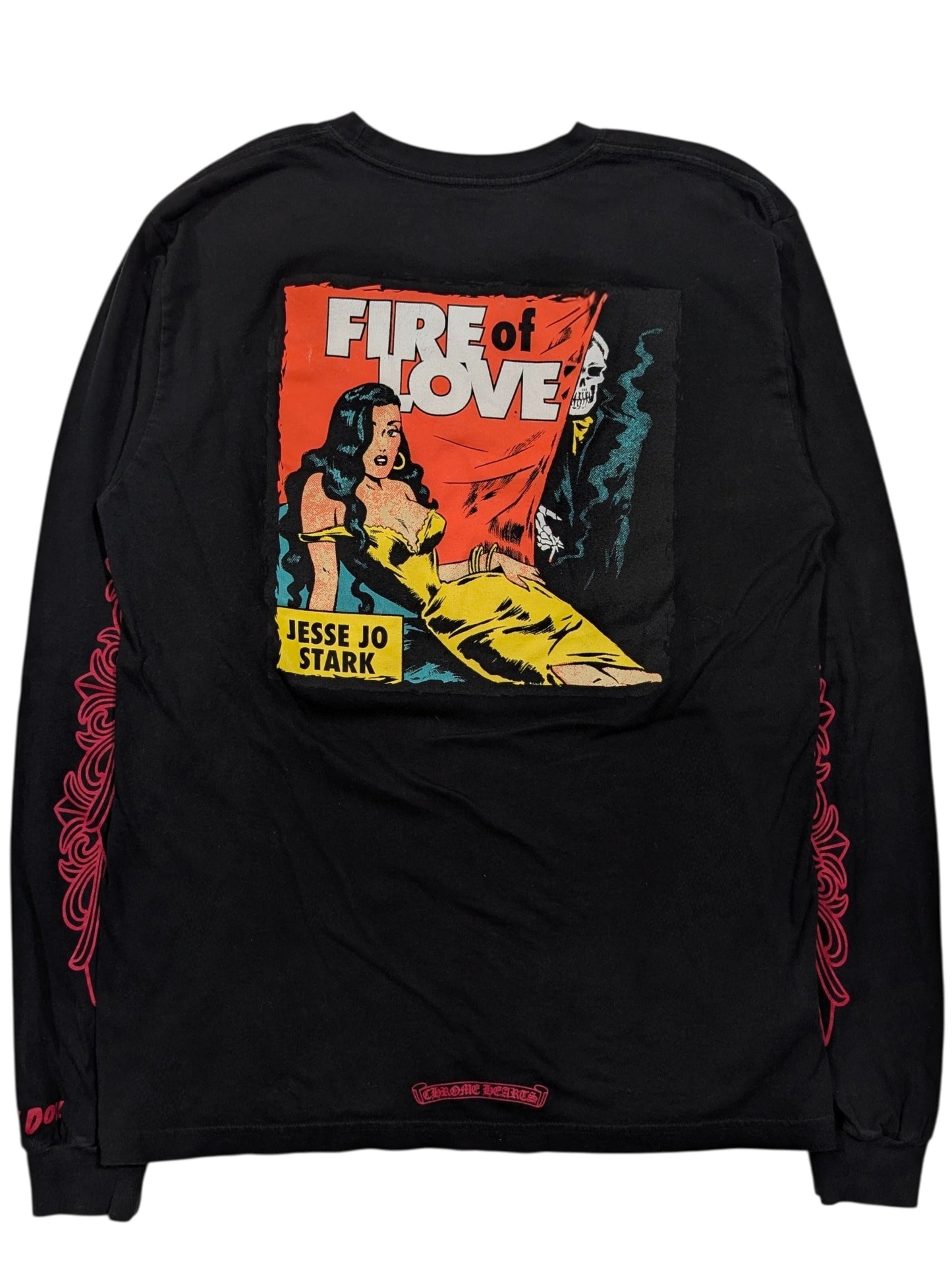 Jesse Jo 'Fire of Love' Red Floral Cross LS