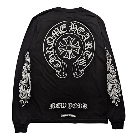 Chrome Hearts CH Floral Print New York City Exclusive Long Sleeve Authentic T-Shirts