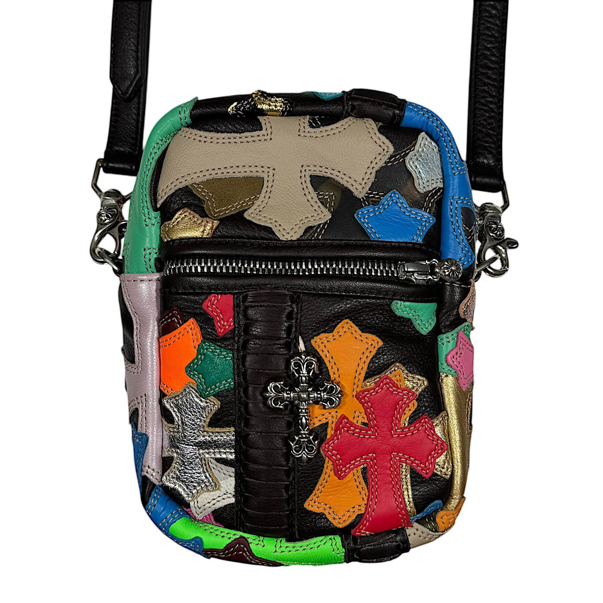 chrome hearts backpack mini Multi Color Cross Patch Mini Taka by Chrome Hearts