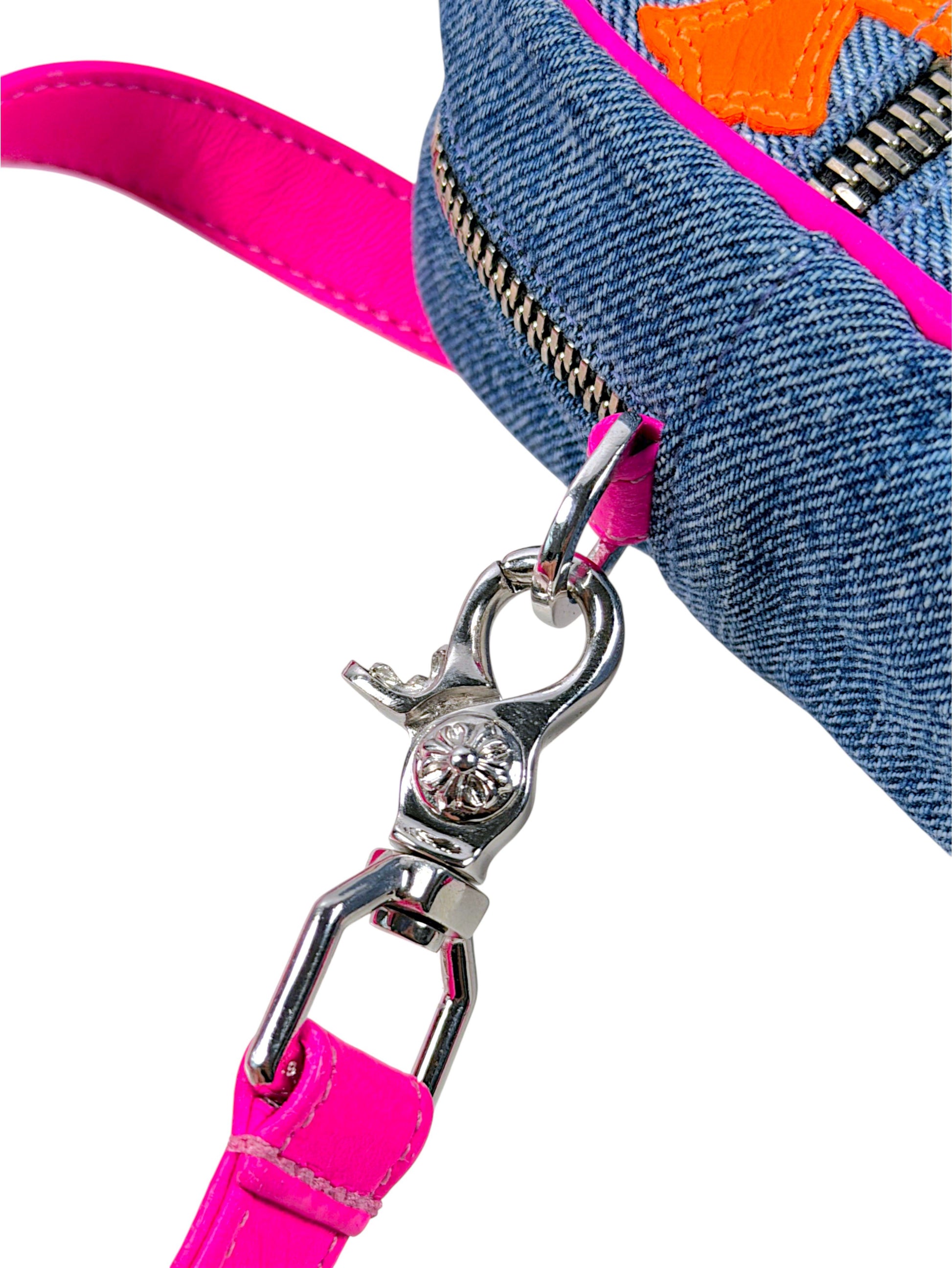 Chrome Hearts Sterling Silver Floral Cross Clasp Hardware Taka Bag