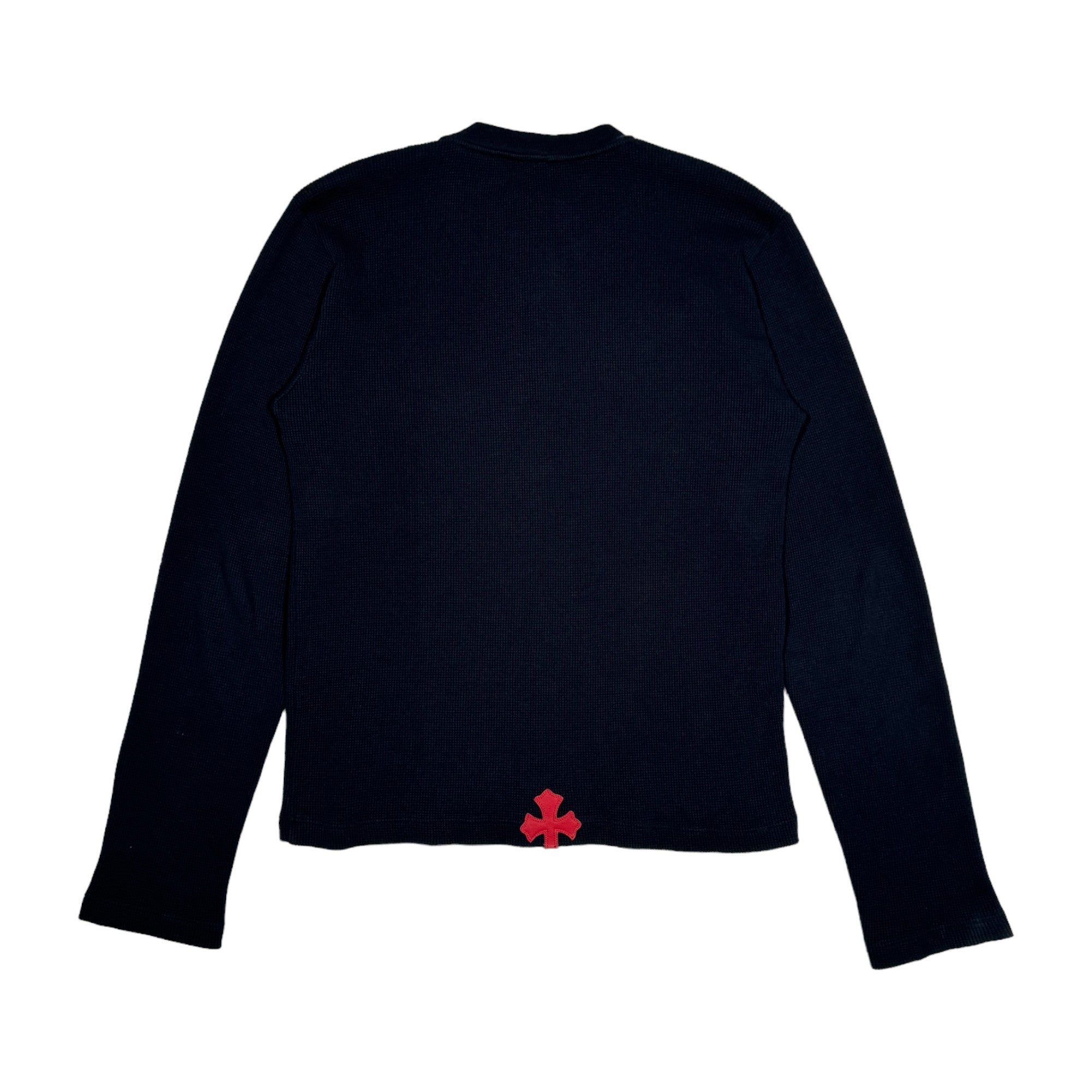 Chrome Hearts Shirt Waffle Thermal Cross Patch Henley