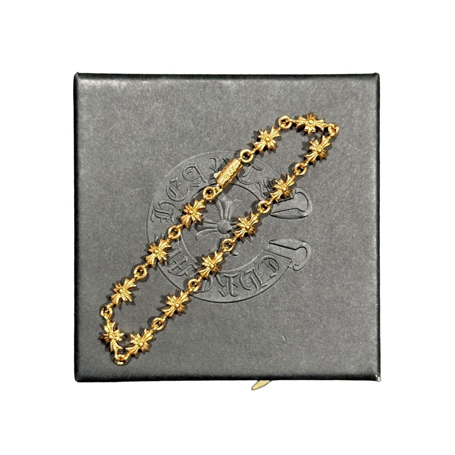 22k Gold Tiny E Bracelet