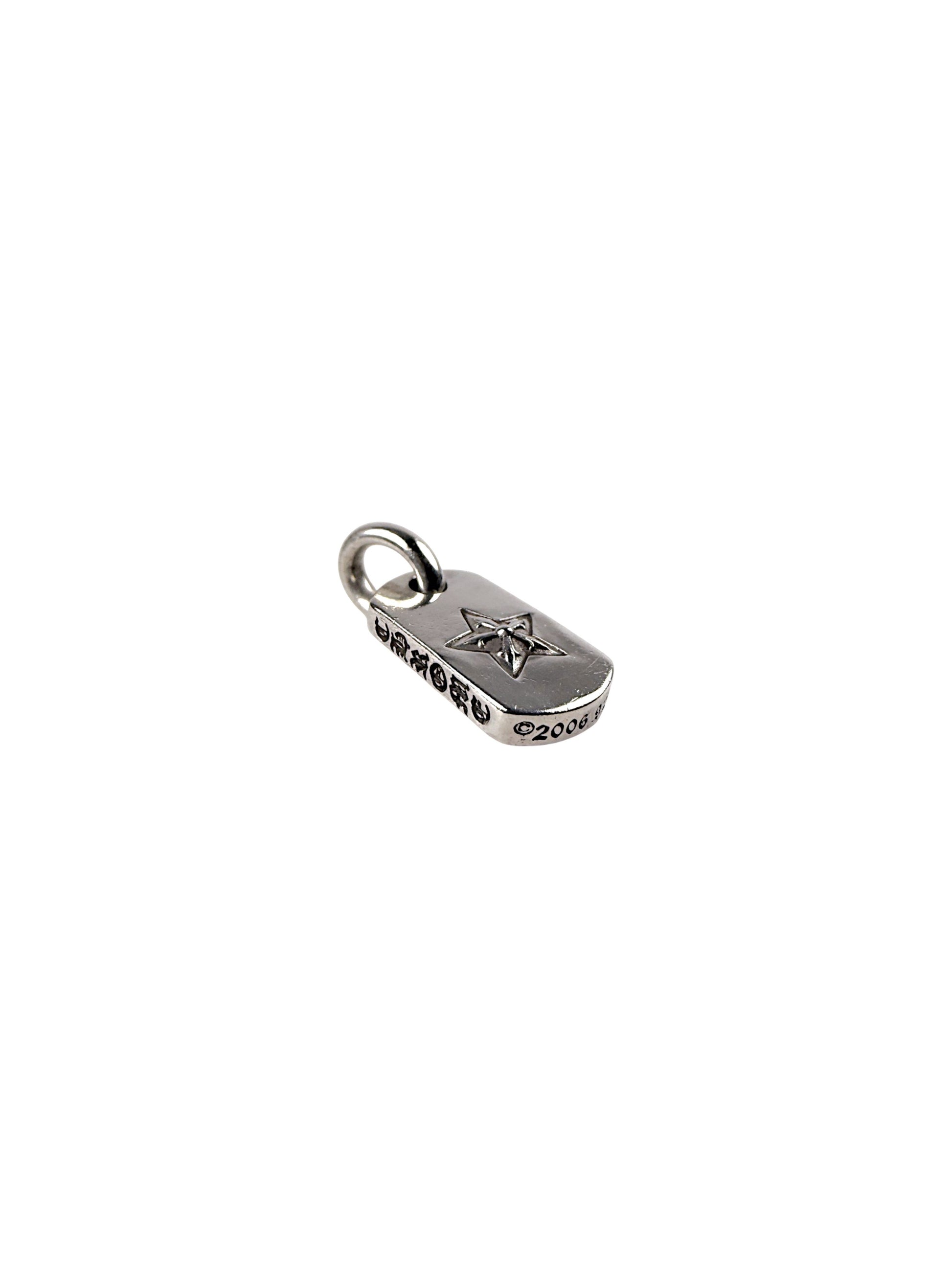 Chrome Hearts Tiny Star Dog Tag Charm .925 Sterling Silver