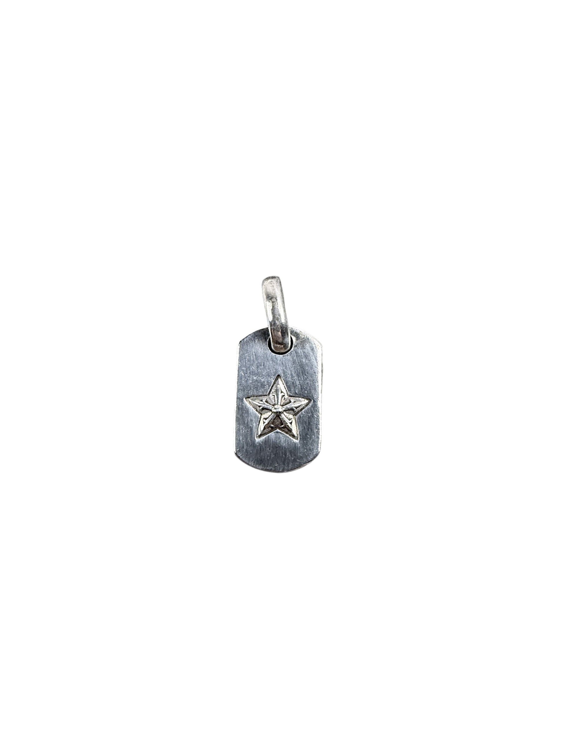 Brushed Sterling Silver Chrome Hearts Tiny Star Pendant