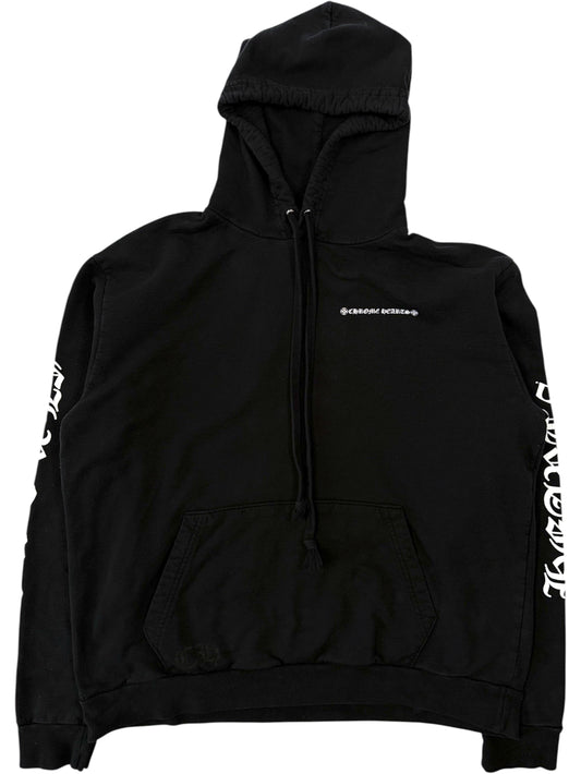 Chrome Hearts Triple Cross Cemetery Hoodie Black Cotton Spine Graphic