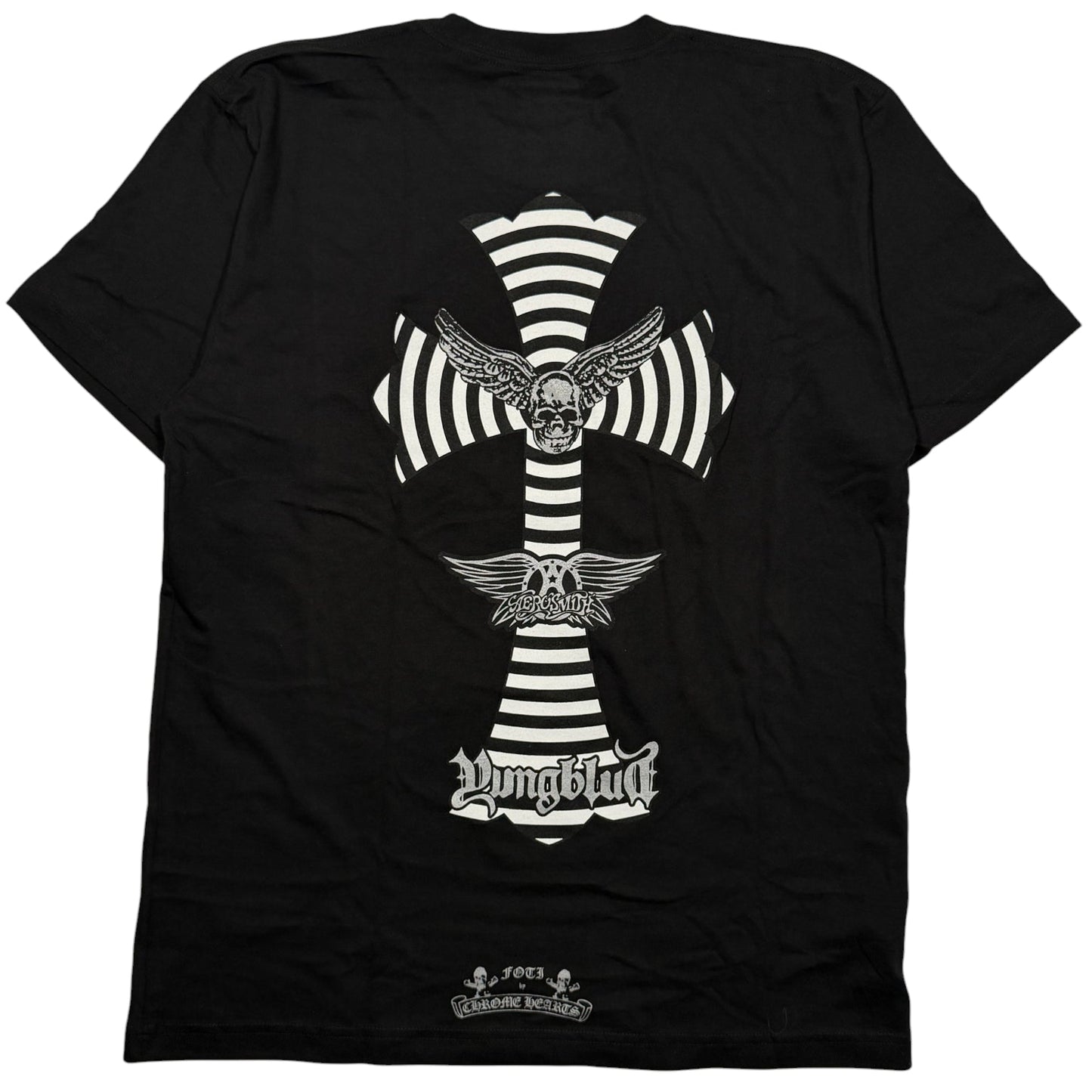 Chrome Hearts Yungblud Foti Aerosmith Cross T-Shirt Authentic T-Shirts