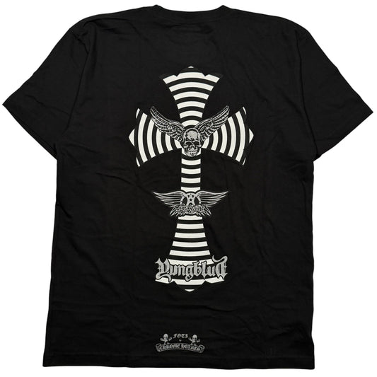 Chrome Hearts Yungblud Foti Aerosmith Cross T-Shirt Authentic T-Shirts