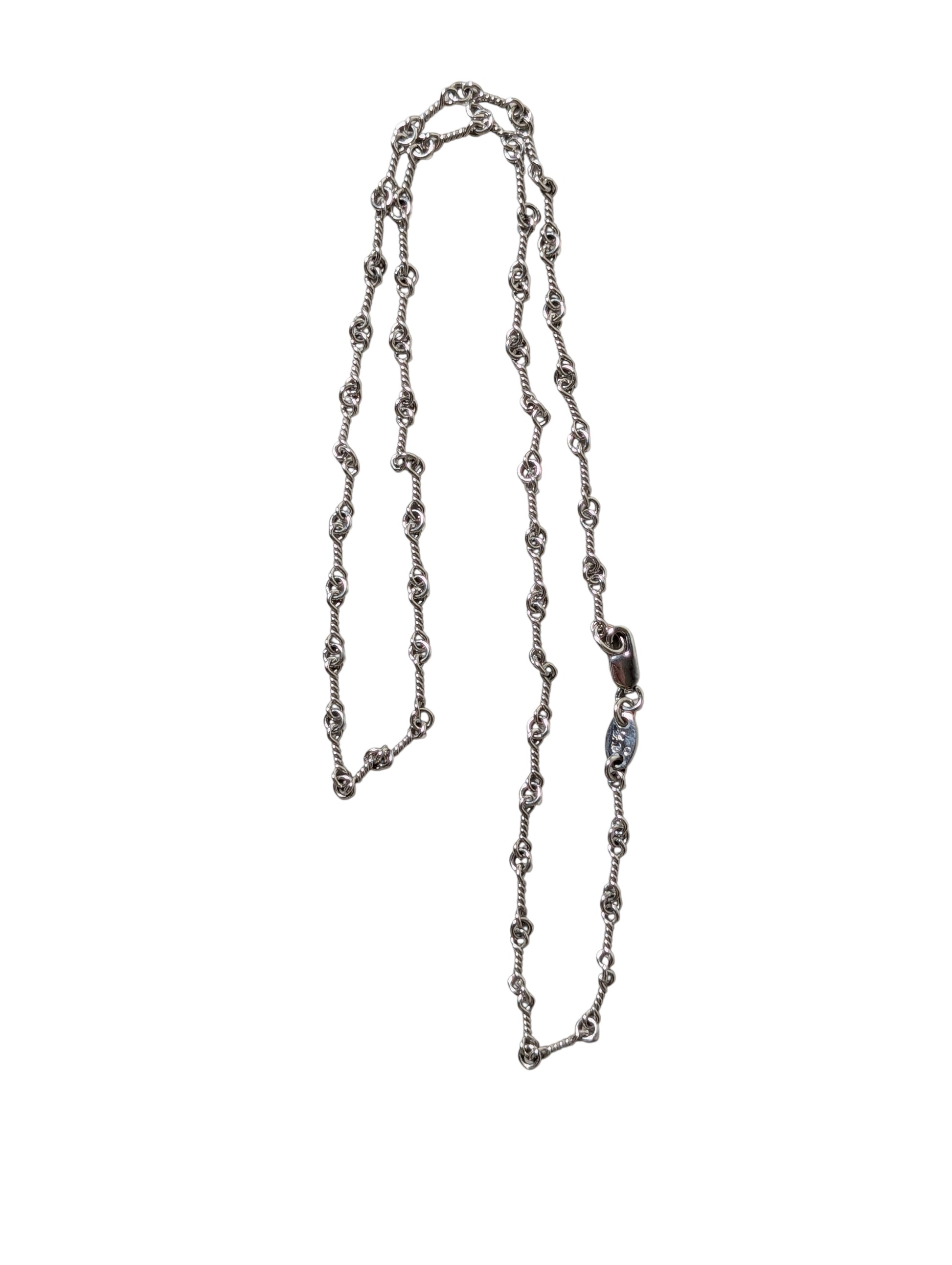 chrome hearts 18 inch white gold twist chain necklace chain jewelry luxury collectible