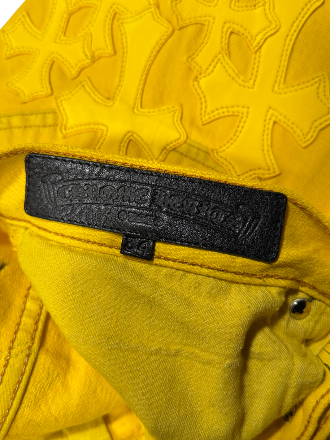 Yellow Cross Patch Levi's Jeans