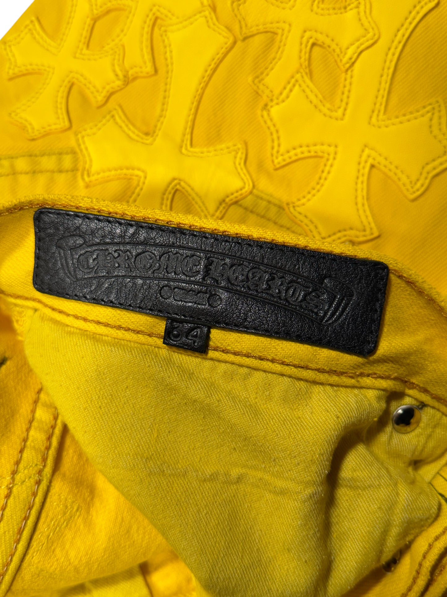 Yellow Cross Patch Levi's Jeans