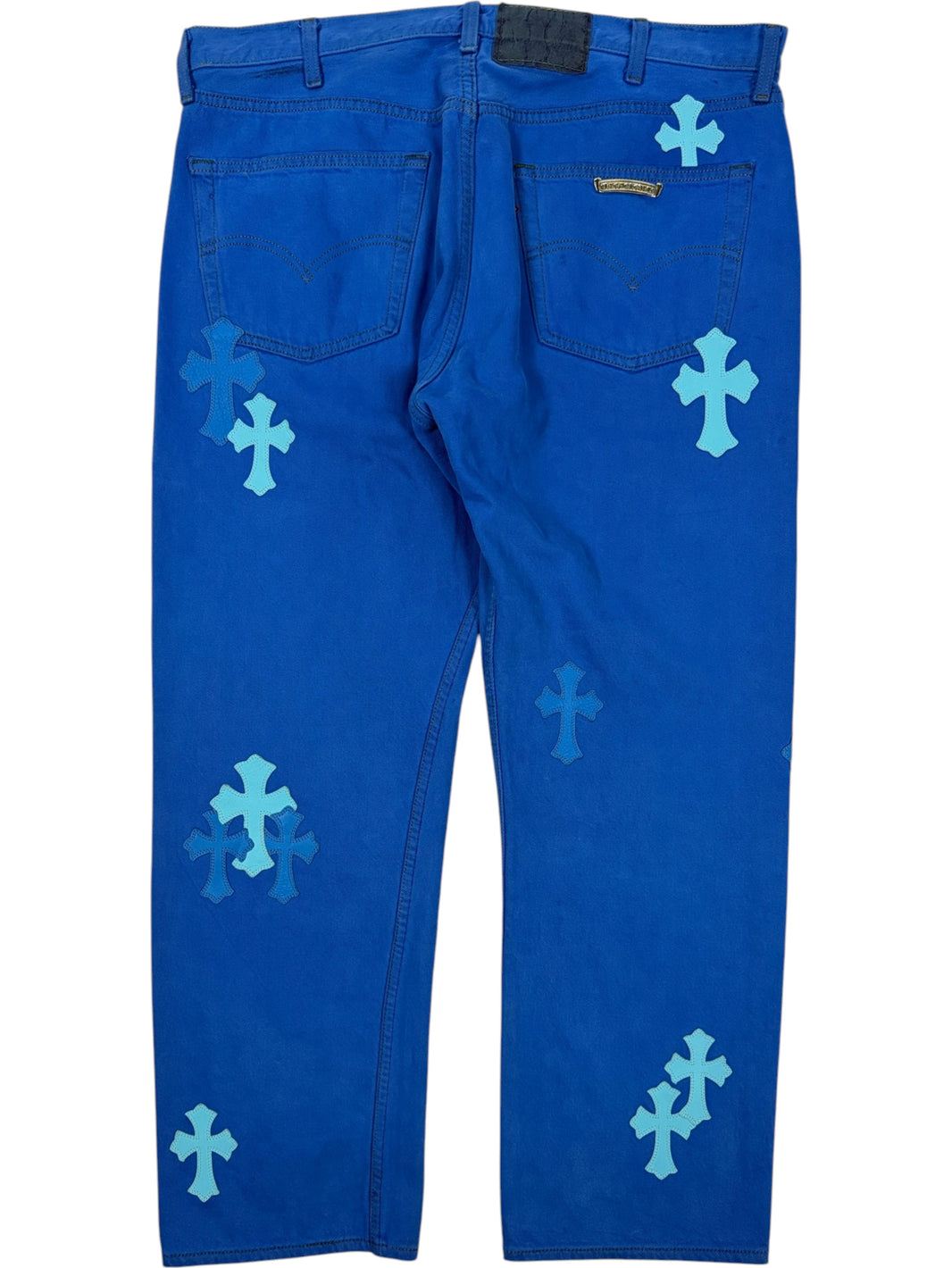 Blue Cross Patch Denim Chrome Hearts Levi's Straight Leg