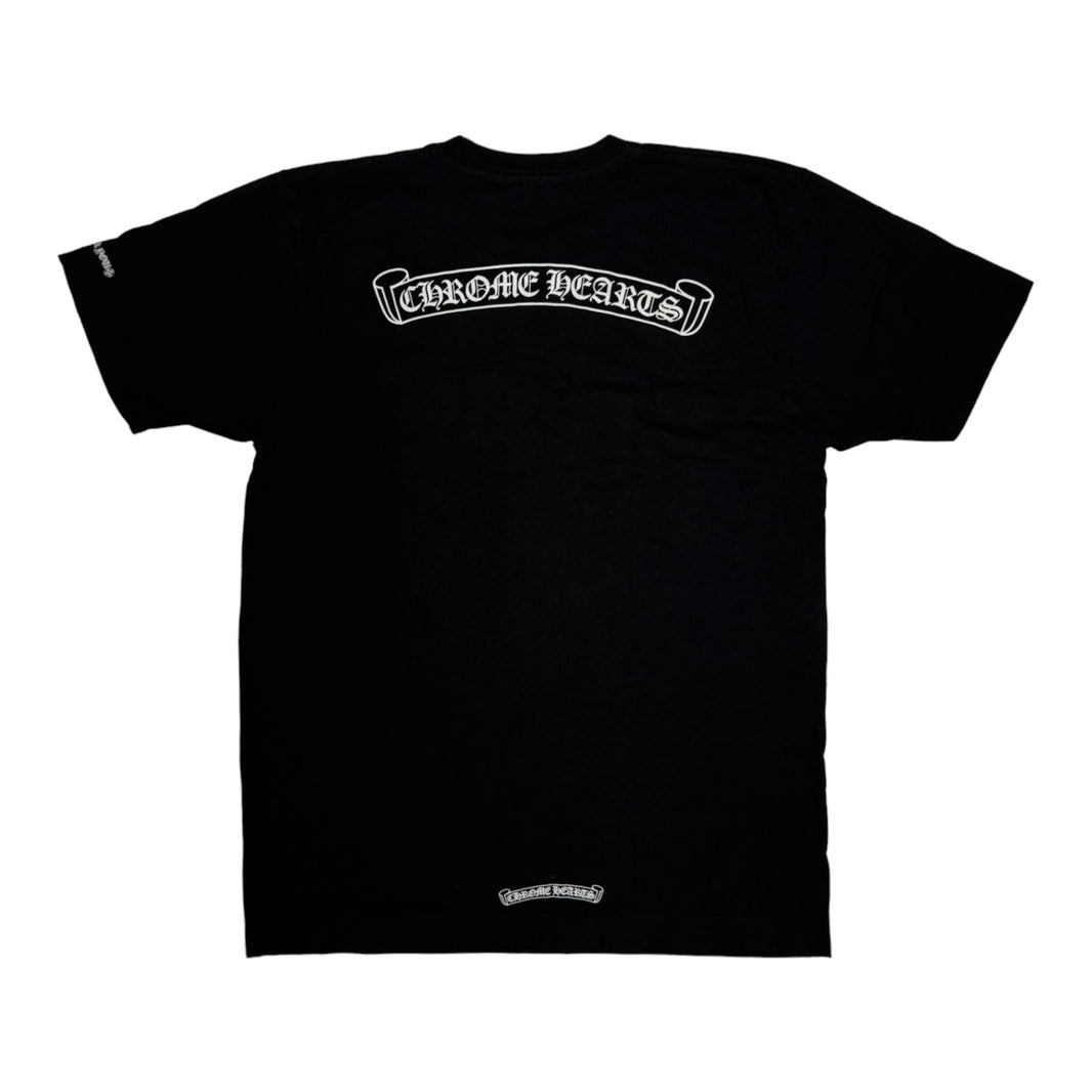 Chrome Hearts Scroll Logo Pocket T-Shirt Sterling Silver Hardware