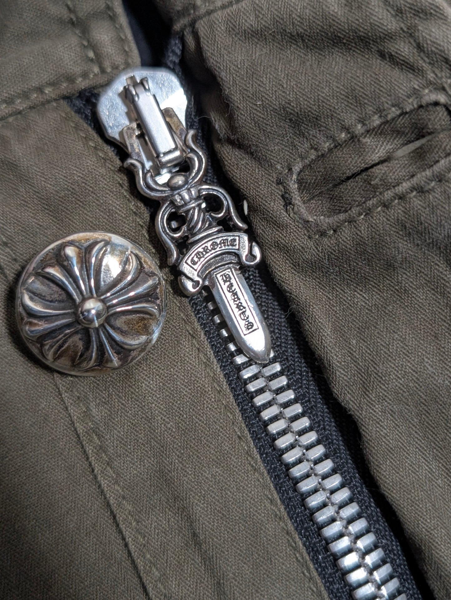 chrome hearts zip up jacket