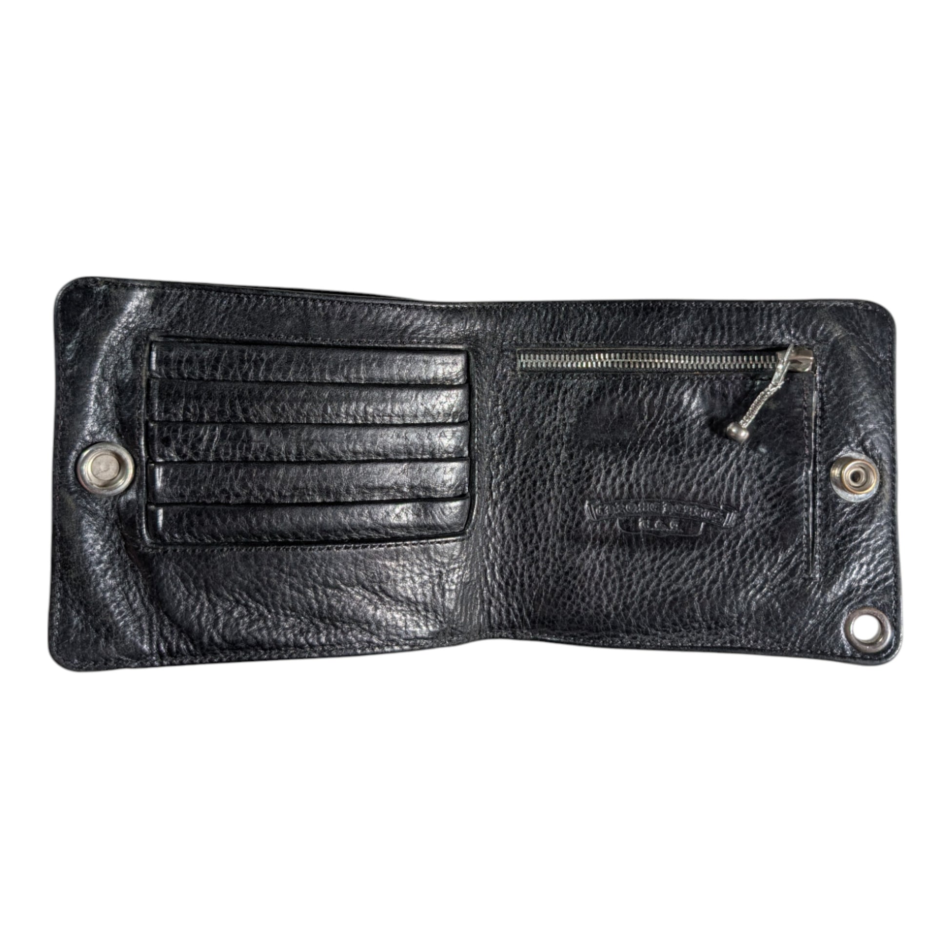 chrome hearts leather wallet