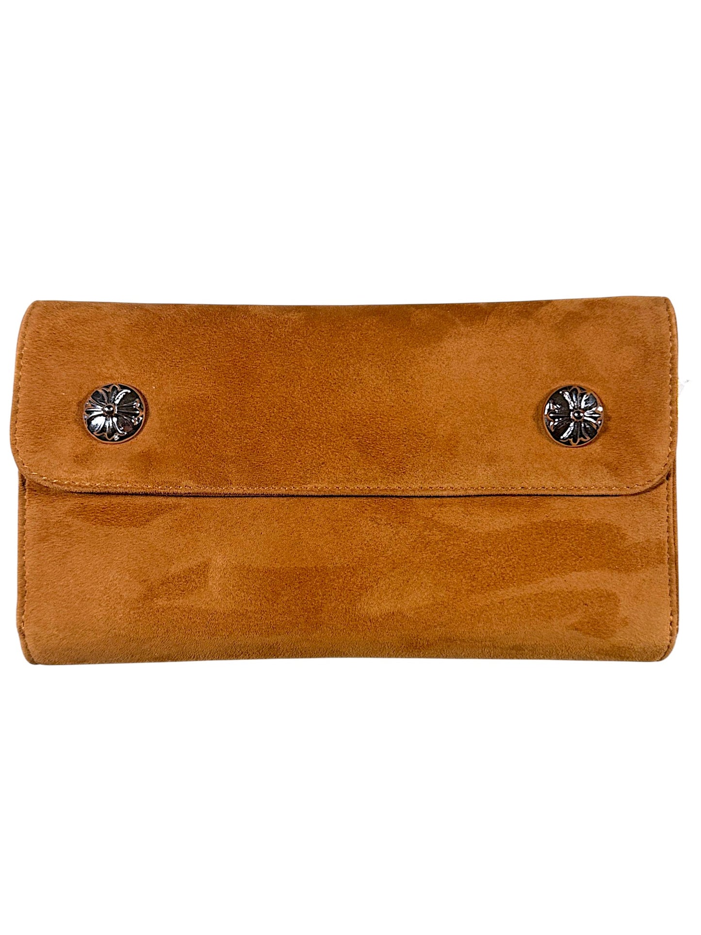 Chrome Hearts Suede Rhodium Wave Wallet Authentic Wallets