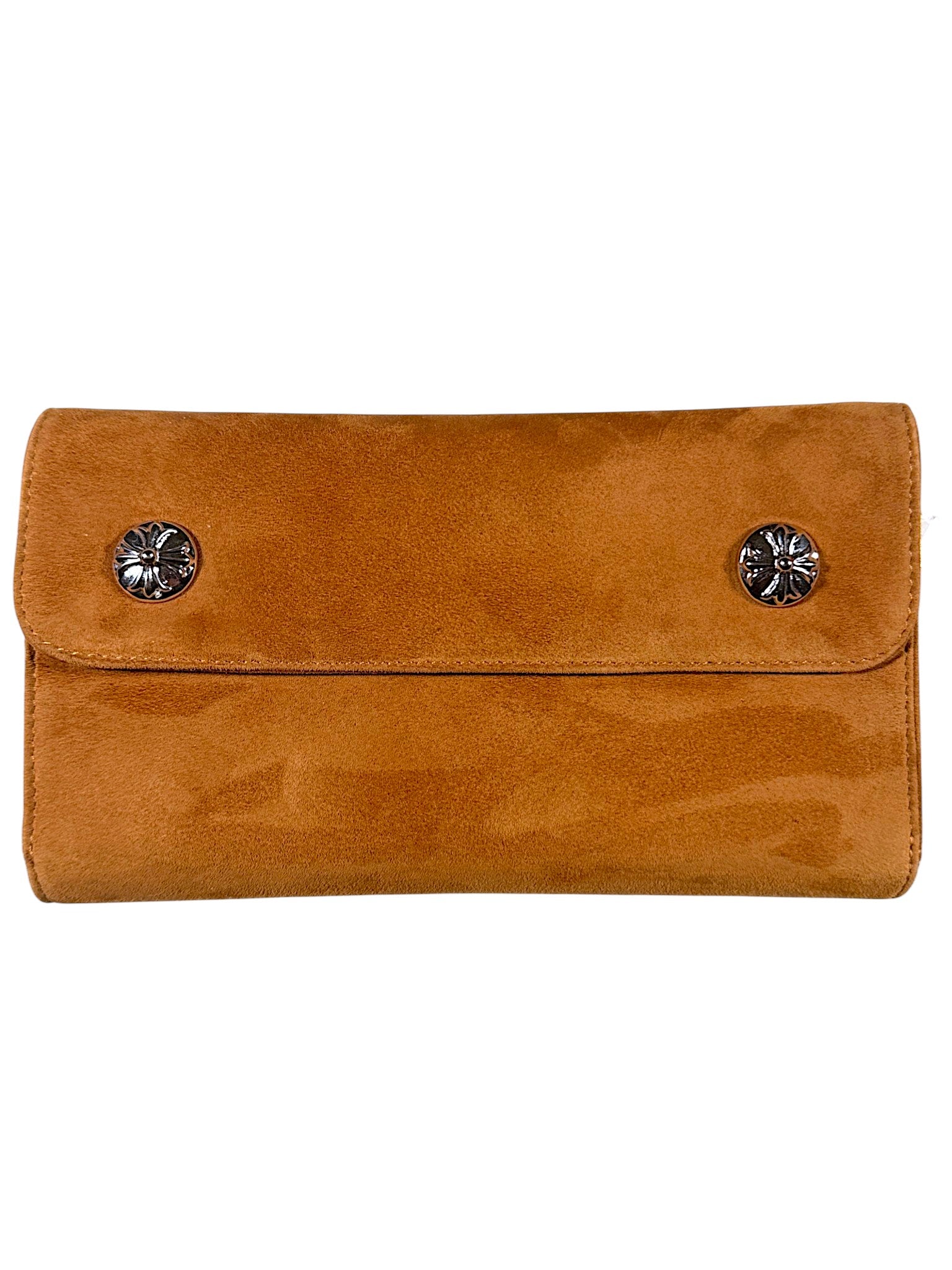 Chrome Hearts Suede Rhodium Wave Wallet Authentic Wallets