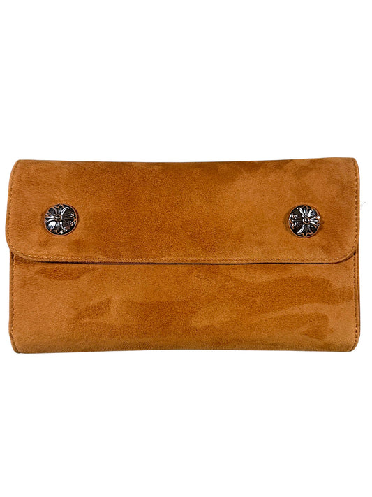 Chrome Hearts Suede Rhodium Wave Wallet Authentic Wallets