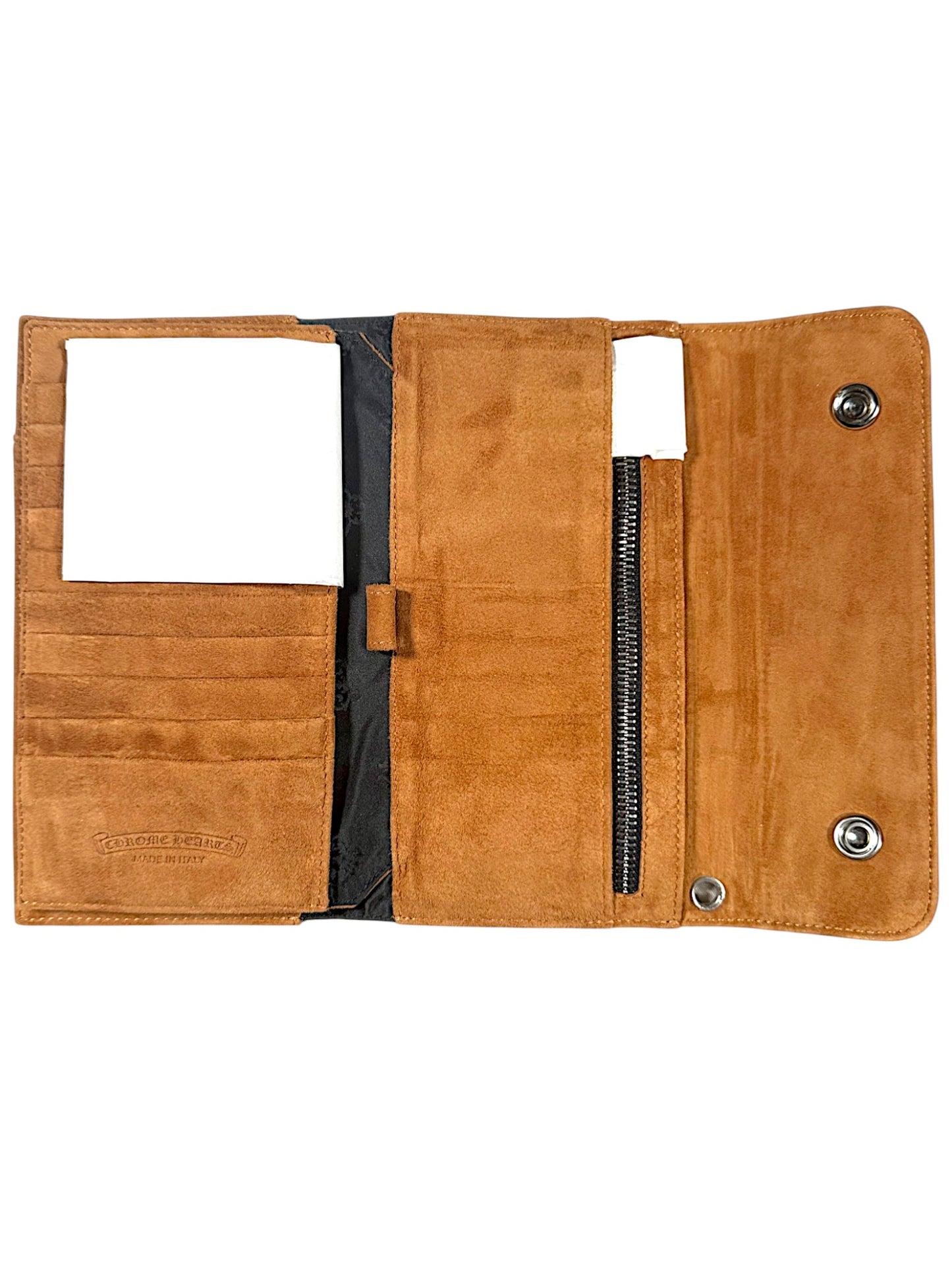 Chrome Hearts Suede Rhodium Wave Wallet Archival