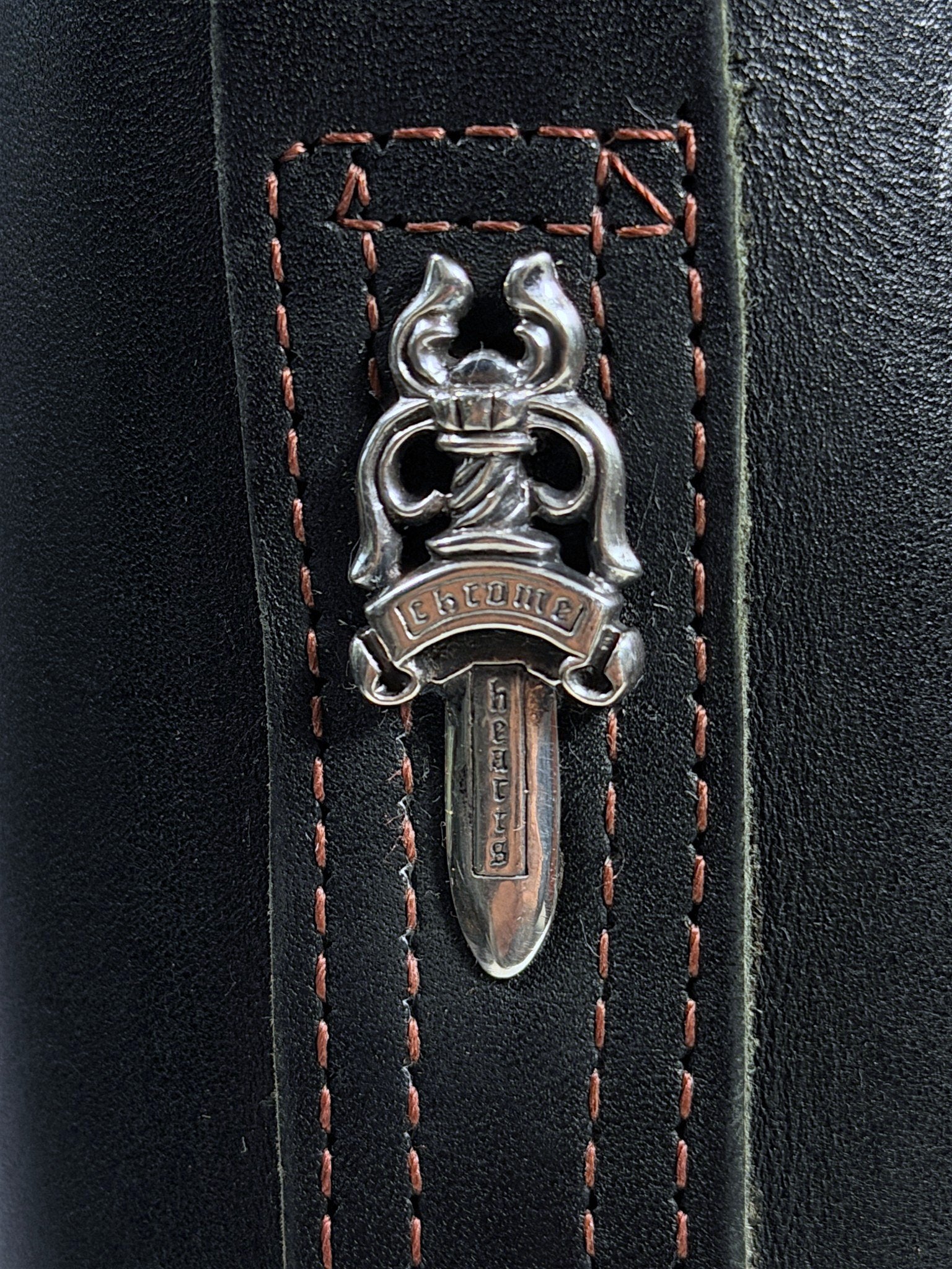 Archival Chrome Hearts Wesco Gunslinger Boots Black Leather Silver
