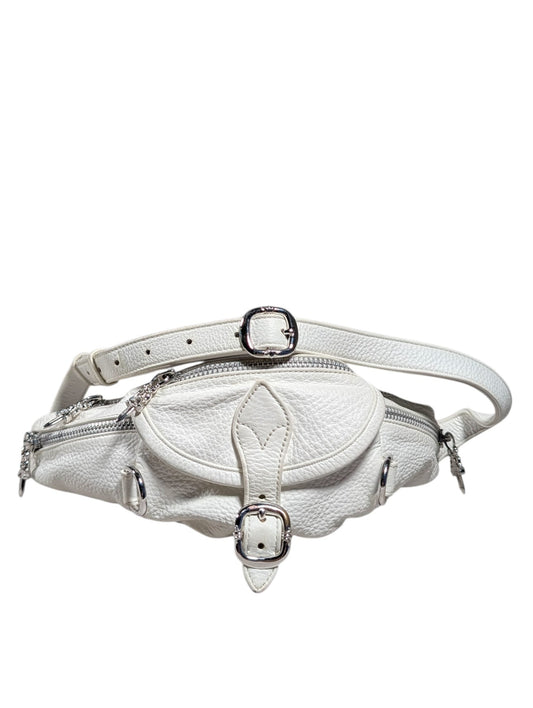 Chrome Hearts Mini Snat Pack White Leather Bag Authentic Small Bags