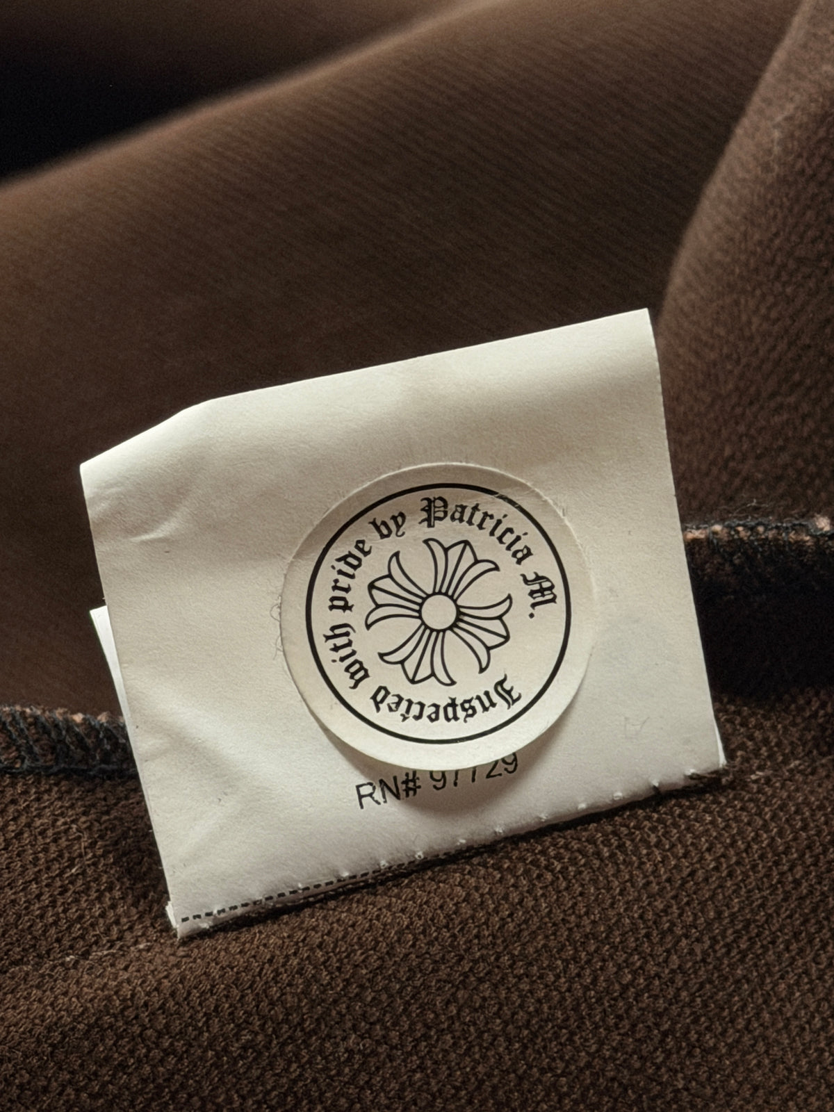 Work Dog Silhouette Chrome Hearts Brown Canvas Jacket Silver Hardware